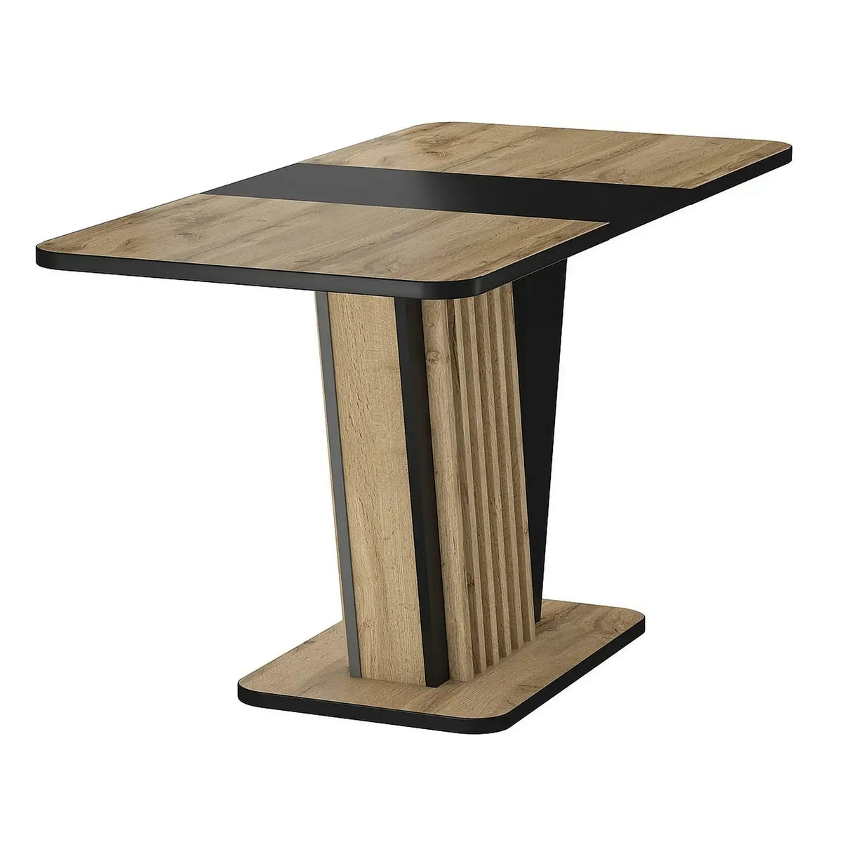 Masa extensibila NEVIO, stejar artisan/negru, PAL, 125/170x75x76 cm