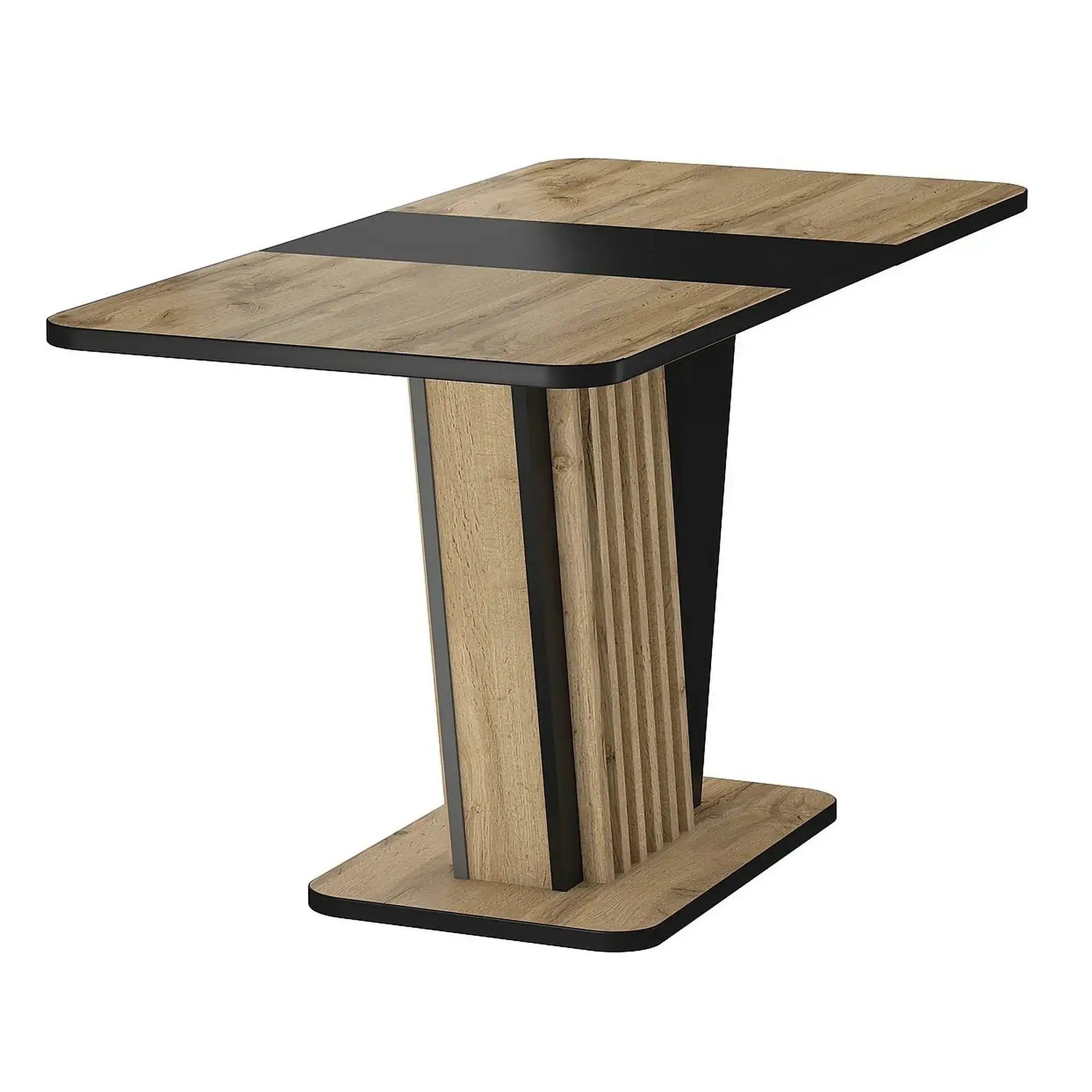 Masa extensibila NEVIO, stejar artisan/negru, PAL, 125/170x75x76 cm