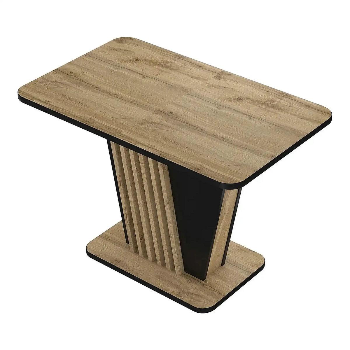 Masa extensibila NEVIO, stejar artisan/negru, PAL, 125/170x75x76 cm