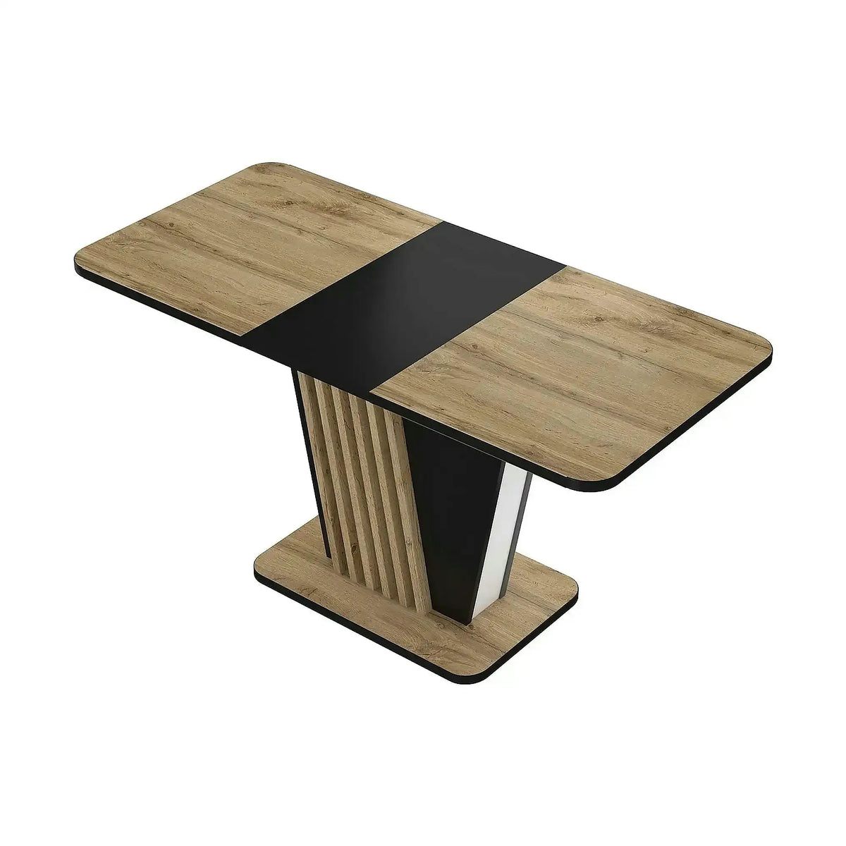 Masa extensibila NEVIO, stejar artisan/negru, PAL, 125/170x75x76 cm