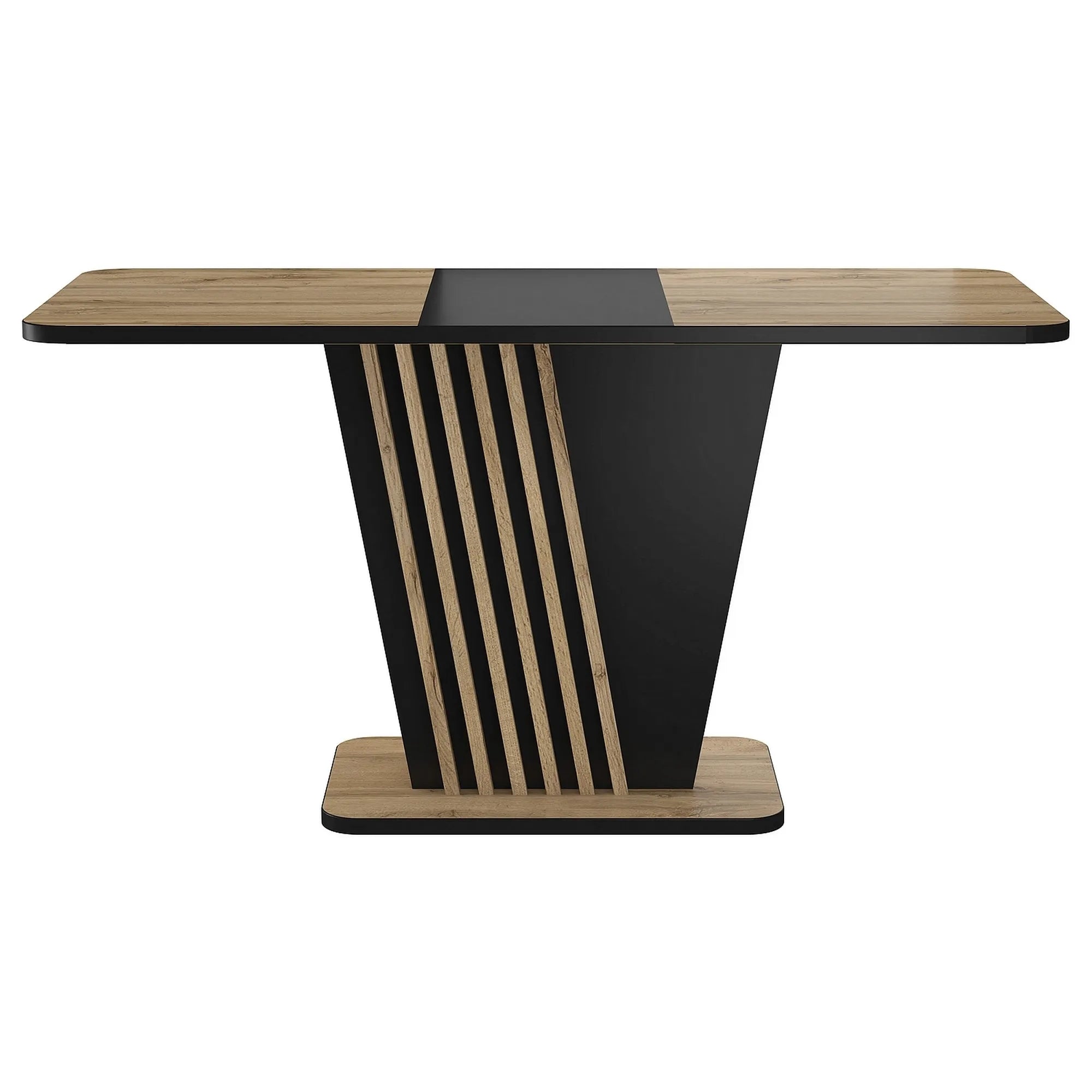 Masa extensibila NEVIO, stejar artisan/negru, PAL, 125/170x75x76 cm