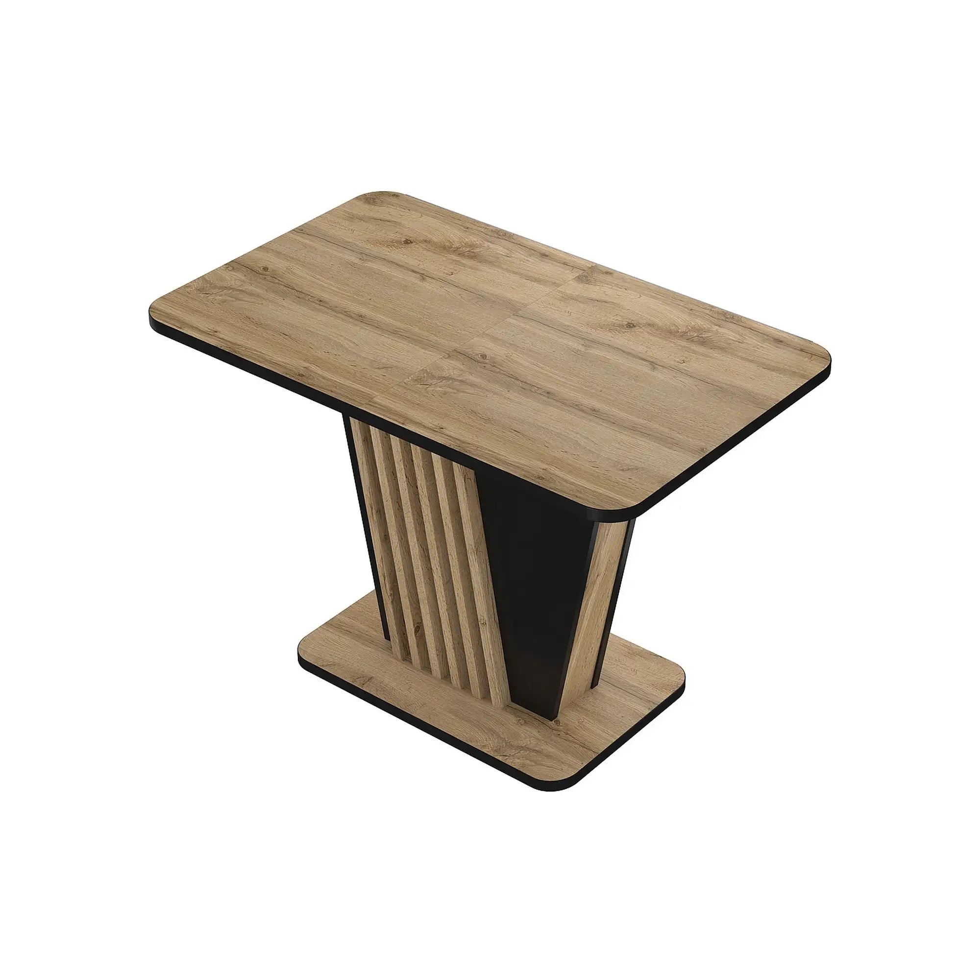 Masa extensibila NEVIO, stejar artisan/negru, PAL, 125/170x75x76 cm