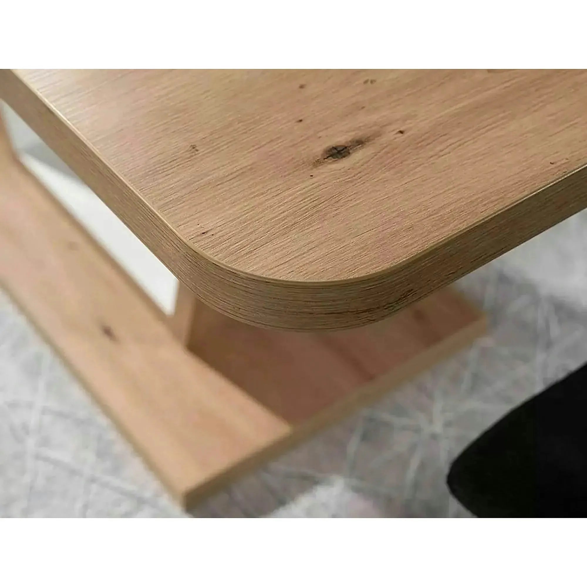 Masa extensibila NIGEL, stejar artisan/alb, PAL laminat, 120/160x80x76 cm