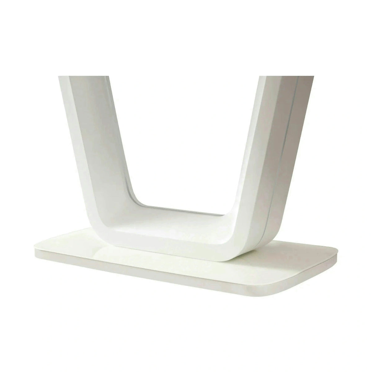 Masa extensibila OLAV, alb, sticla temperata, 160/200x90x75 cm