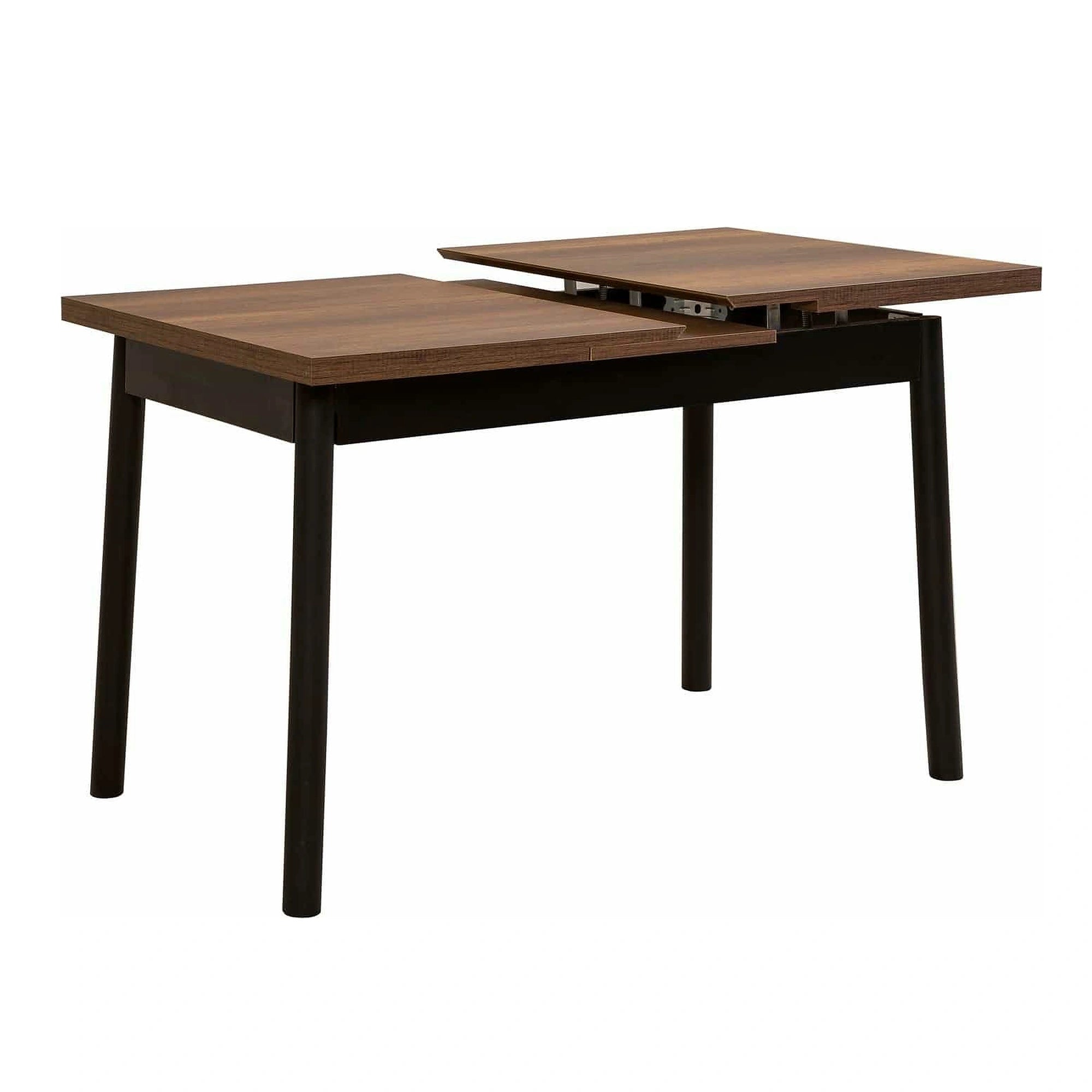 Masa extensibila OLIVER OPEN, maro/negru, PAL melaminat, 120/153x75x77 cm
