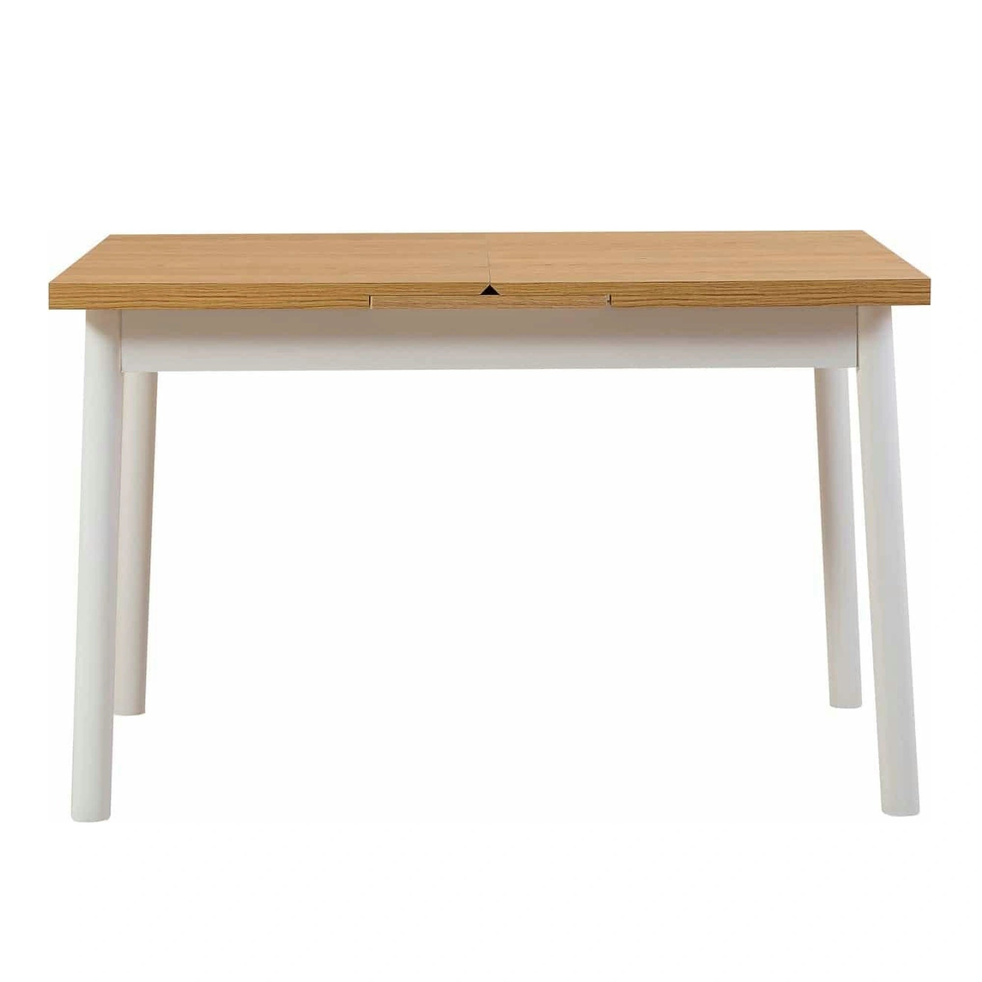 Masa extensibila OLIVER OPEN, stejar/alb, PAL melaminat, 120/153x75x77 cm