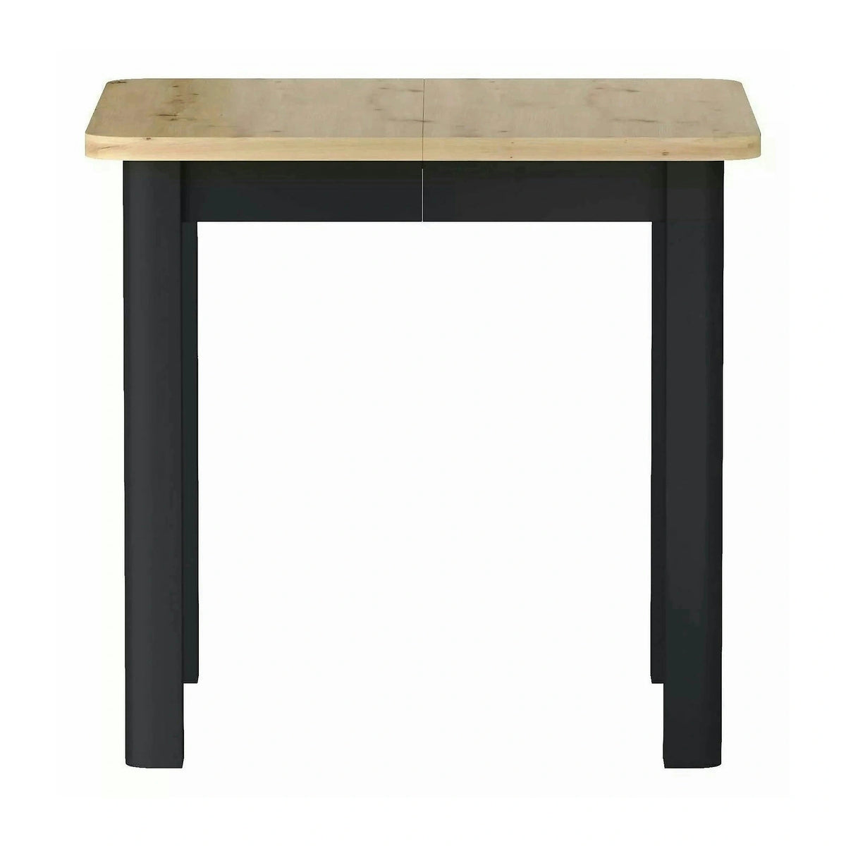 Masă extensibilă OSKAR, stejar artizanal/negru, PAL laminat/MDF, 80–200x80x76 cm