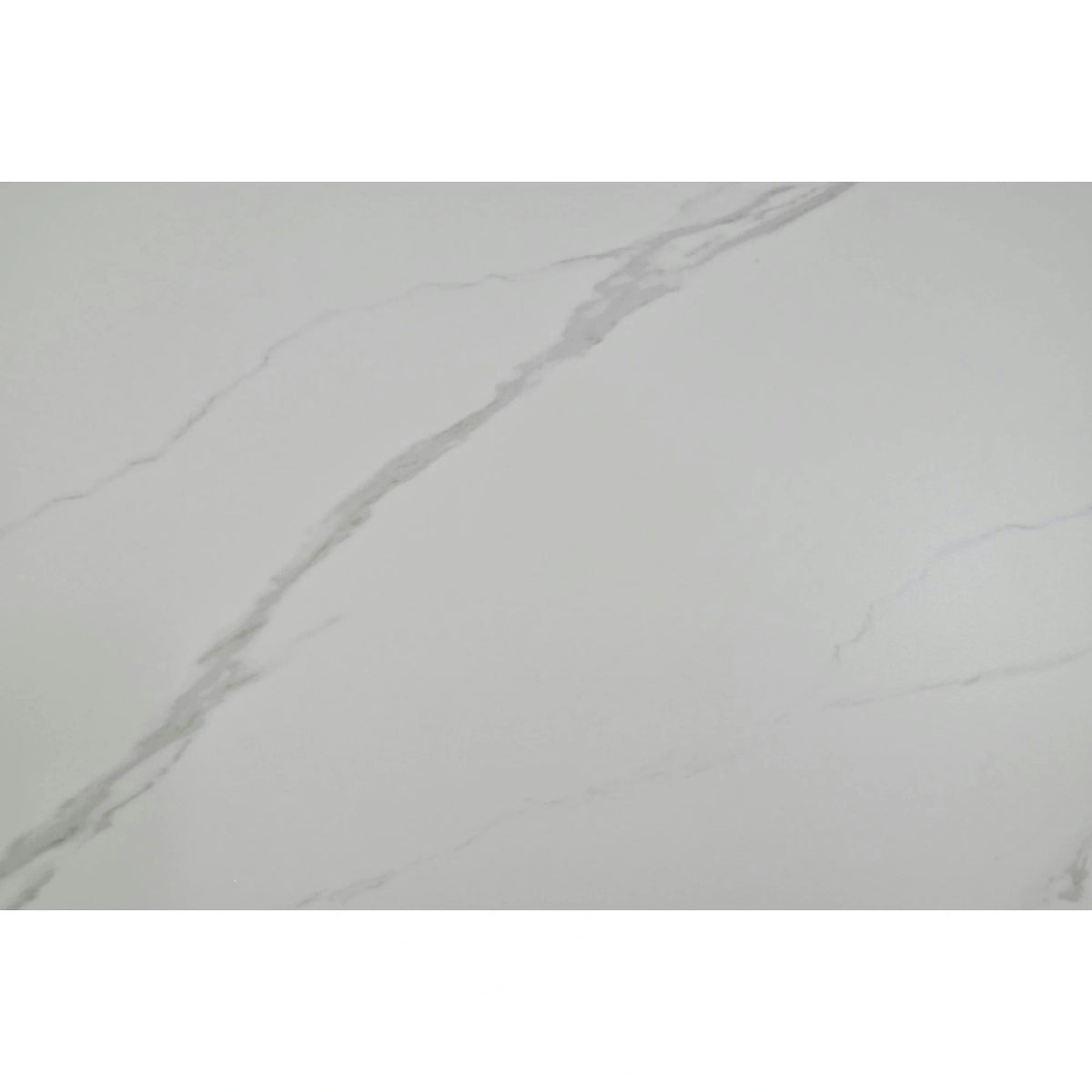 Masa extensibila OSTEN, alb cu efect de marmura/negru, 110/140x80x76 cm