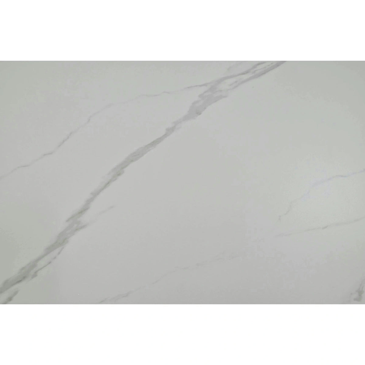 Masa extensibila OSTEN, alb cu efect de marmura/negru, 110/140x80x76 cm