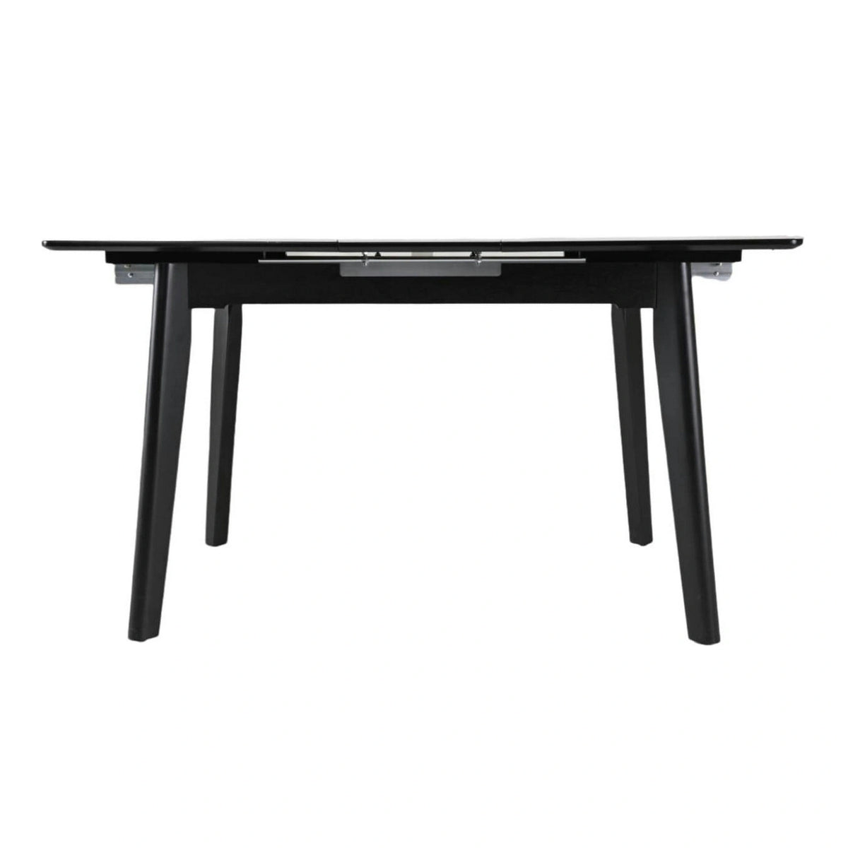 Masa extensibila OSTEN, alb cu efect de marmura/negru, 140/180x80x76 cm