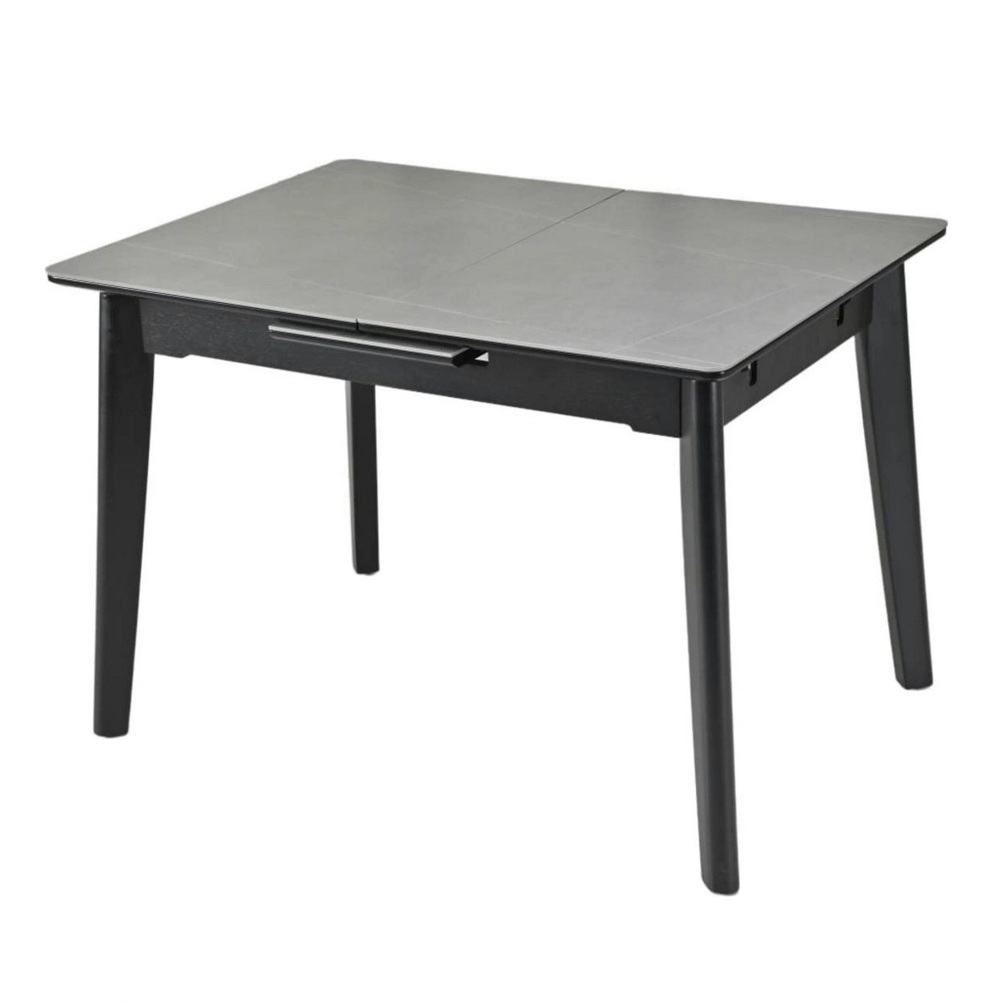 Masa extensibila OSTEN, gri cu efect de marmura/negru, 140/180x80x76 cm