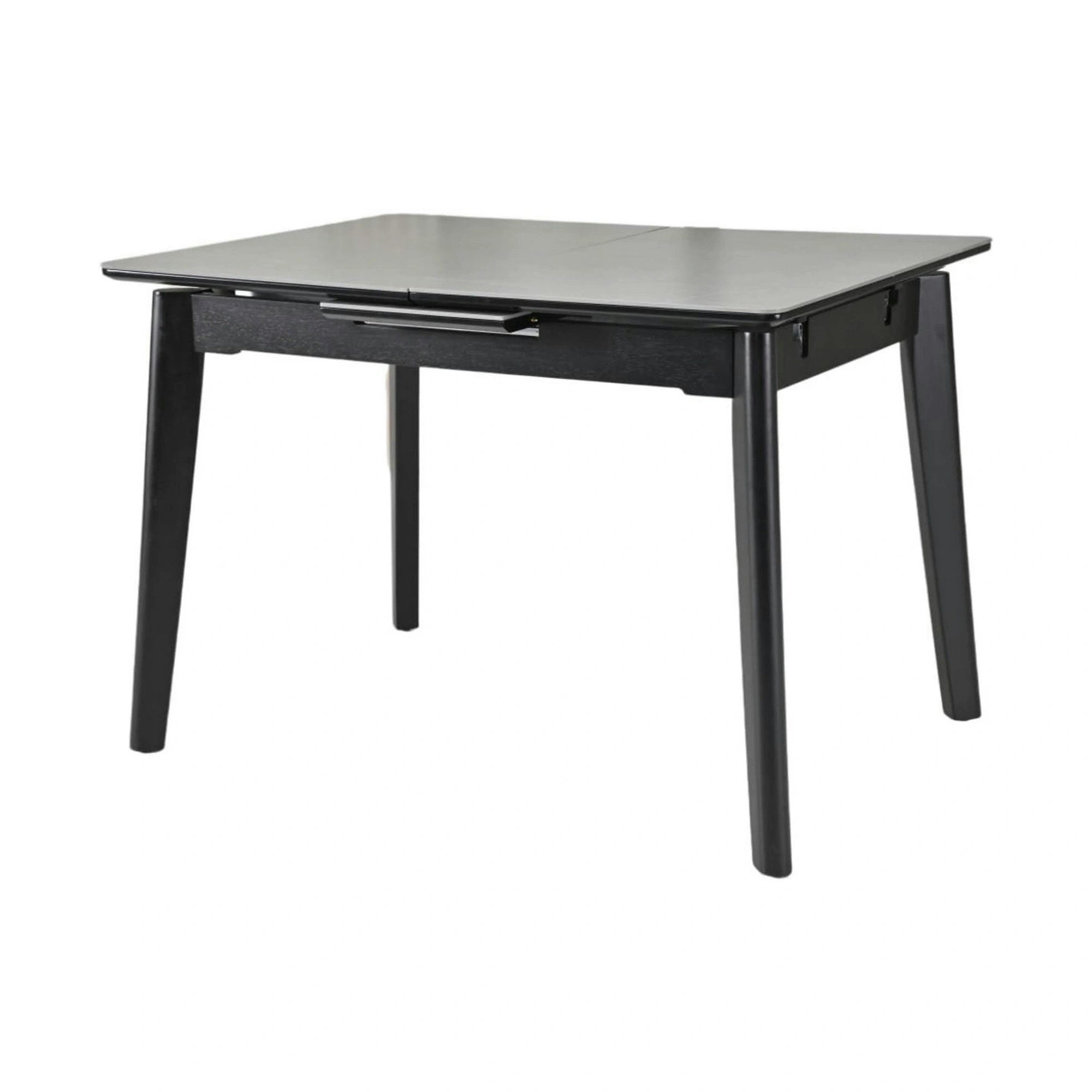 Masa extensibila OSTEN, gri cu efect de marmura/negru, 140/180x80x76 cm