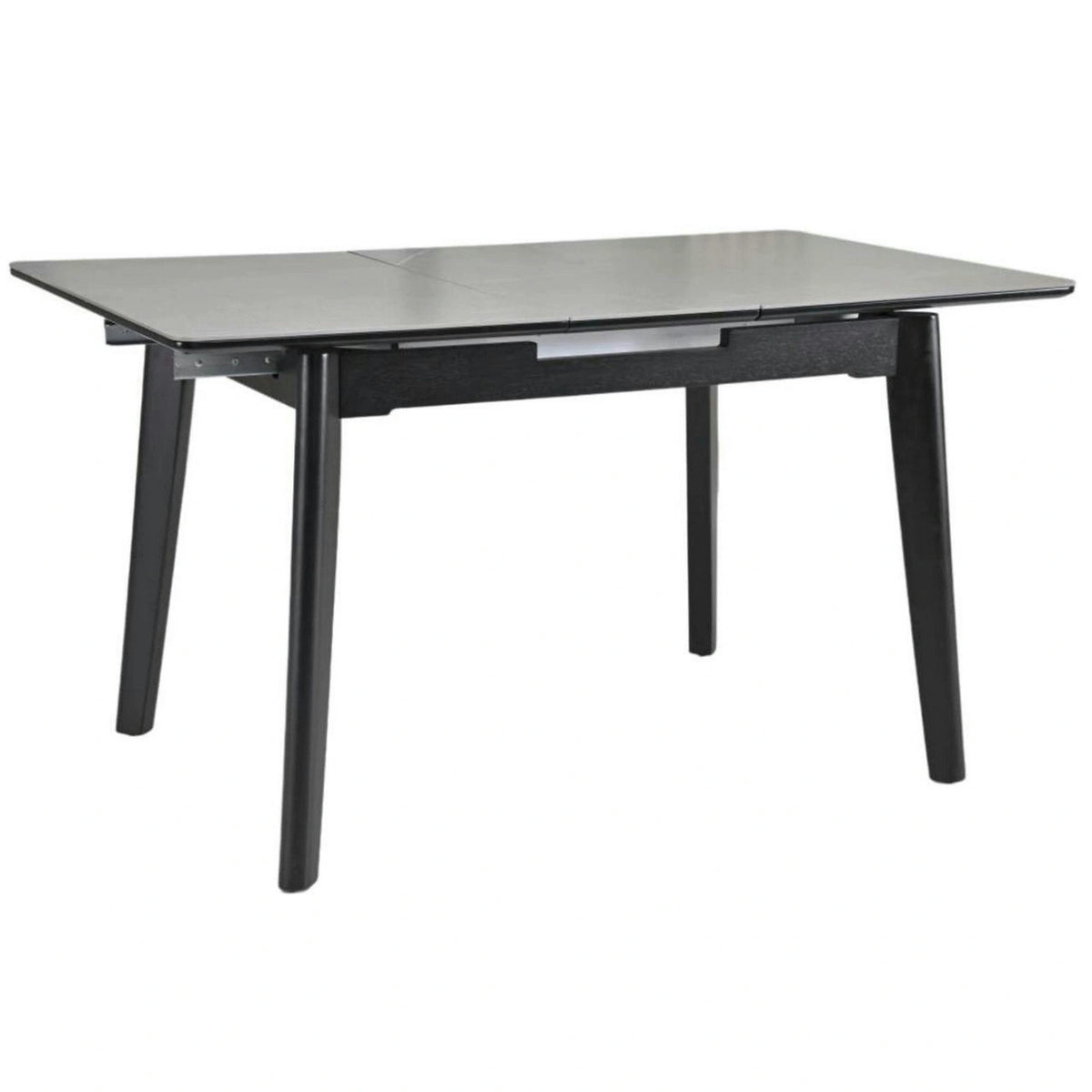 Masa extensibila OSTEN, gri cu efect de marmura/negru, 140/180x80x76 cm