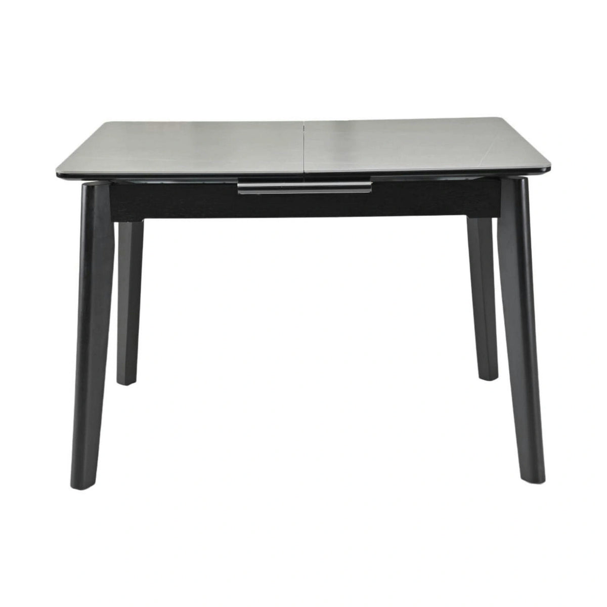 Masa extensibila OSTEN, gri cu efect de marmura/negru, 140/180x80x76 cm
