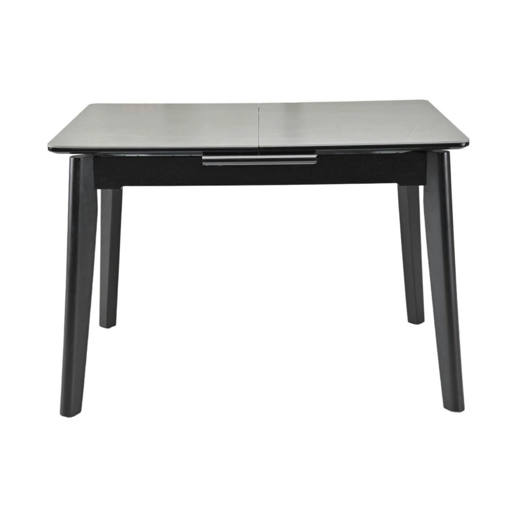 Masa extensibila OSTEN, gri cu efect de marmura/negru, 140/180x80x76 cm