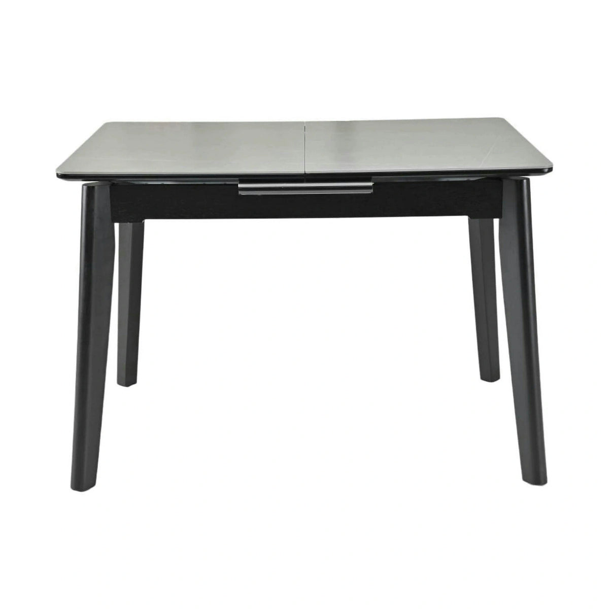 Masa extensibila OSTEN, gri cu efect de marmura/negru, 140/180x80x76 cm
