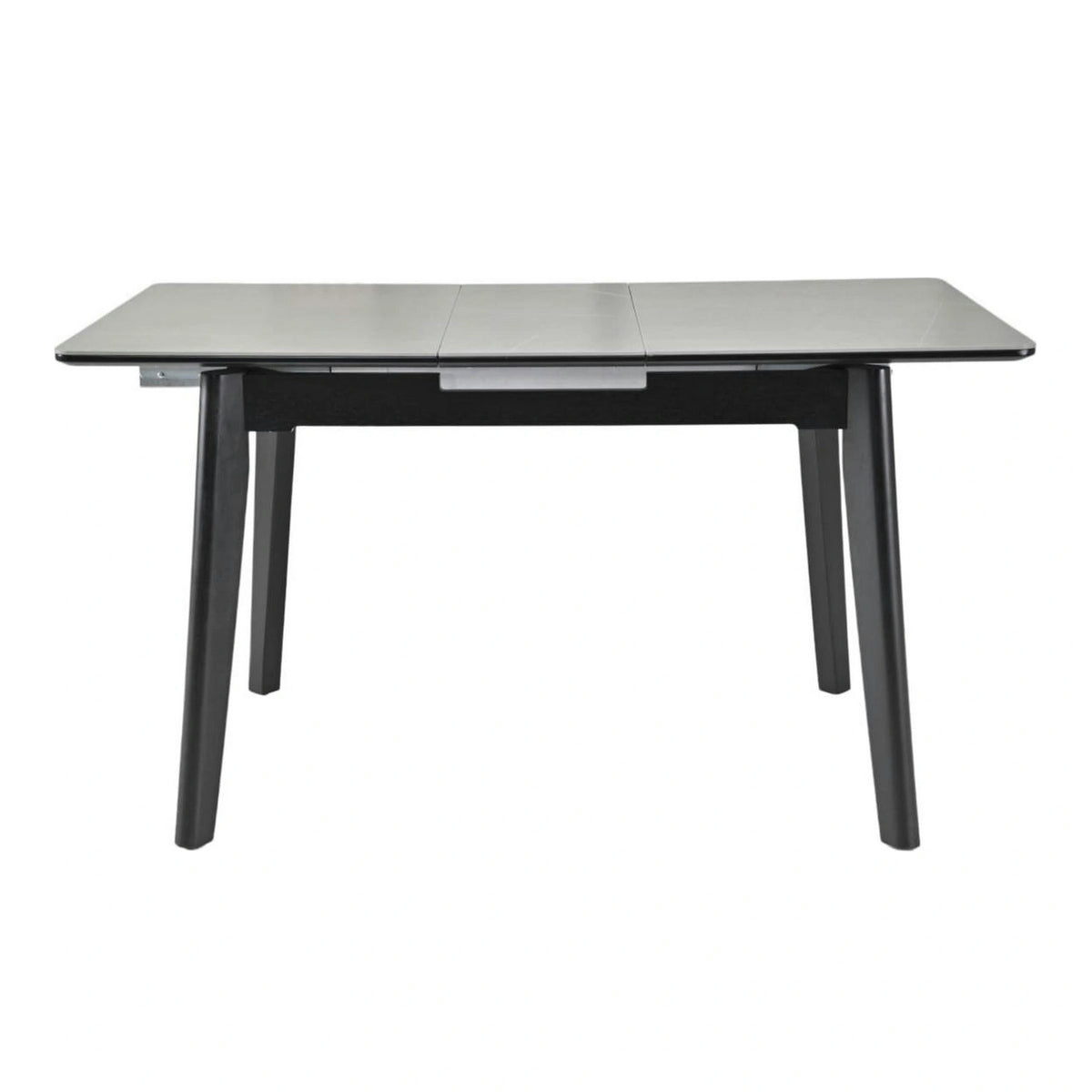 Masa extensibila OSTEN, gri cu efect de marmura/negru, 140/180x80x76 cm
