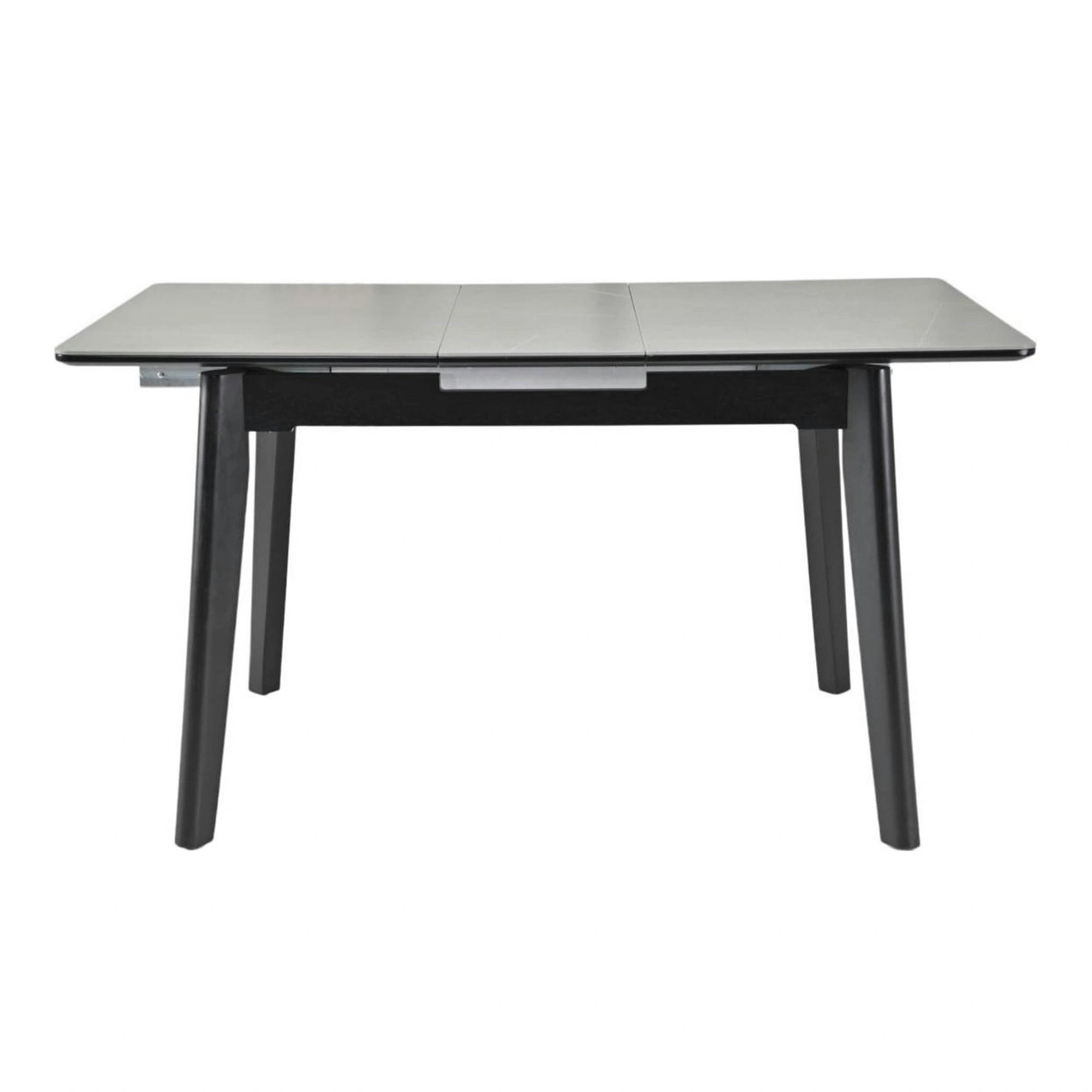 Masa extensibila OSTEN, gri cu efect de marmura/negru, 140/180x80x76 cm