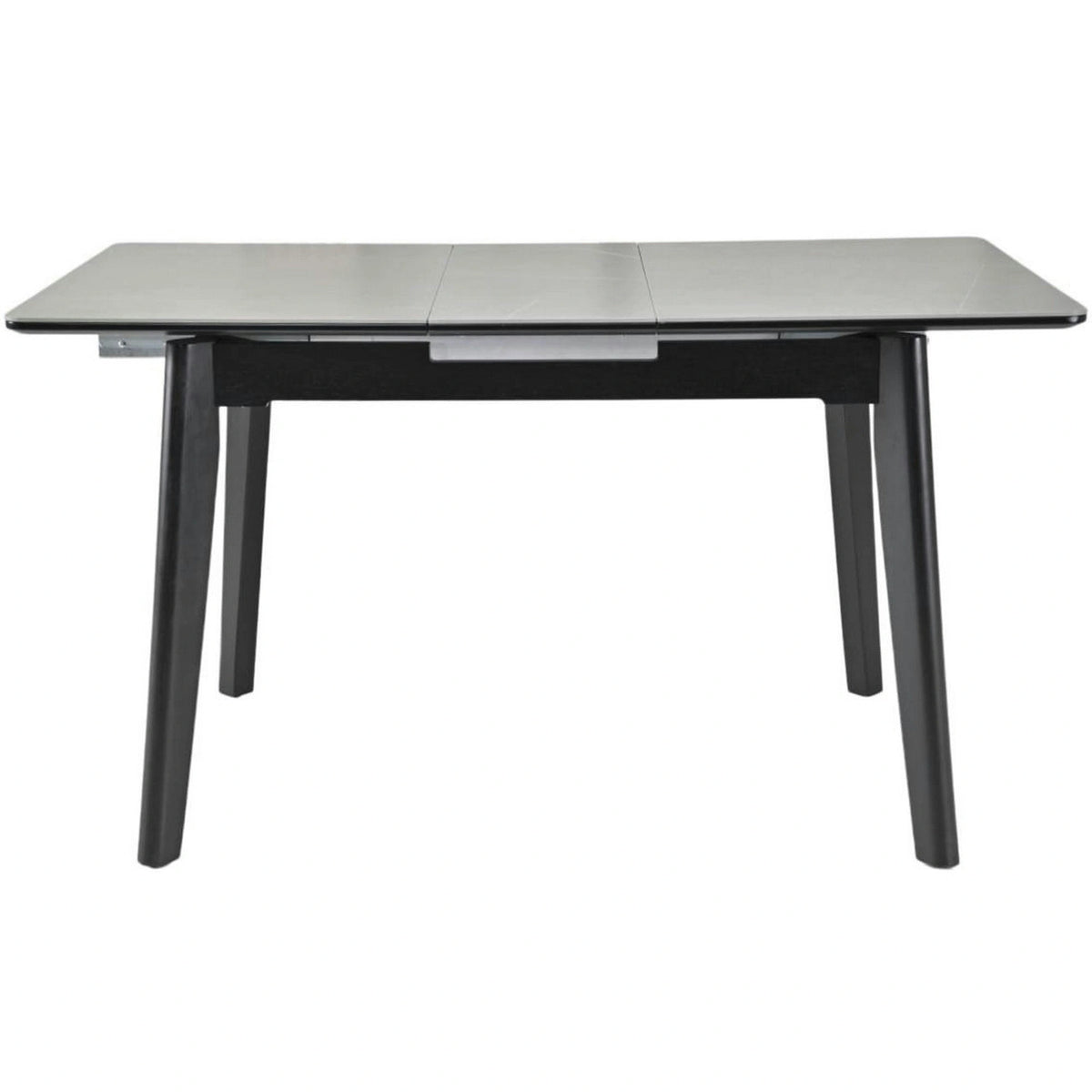Masa extensibila OSTEN, gri cu efect de marmura/negru, 140/180x80x76 cm