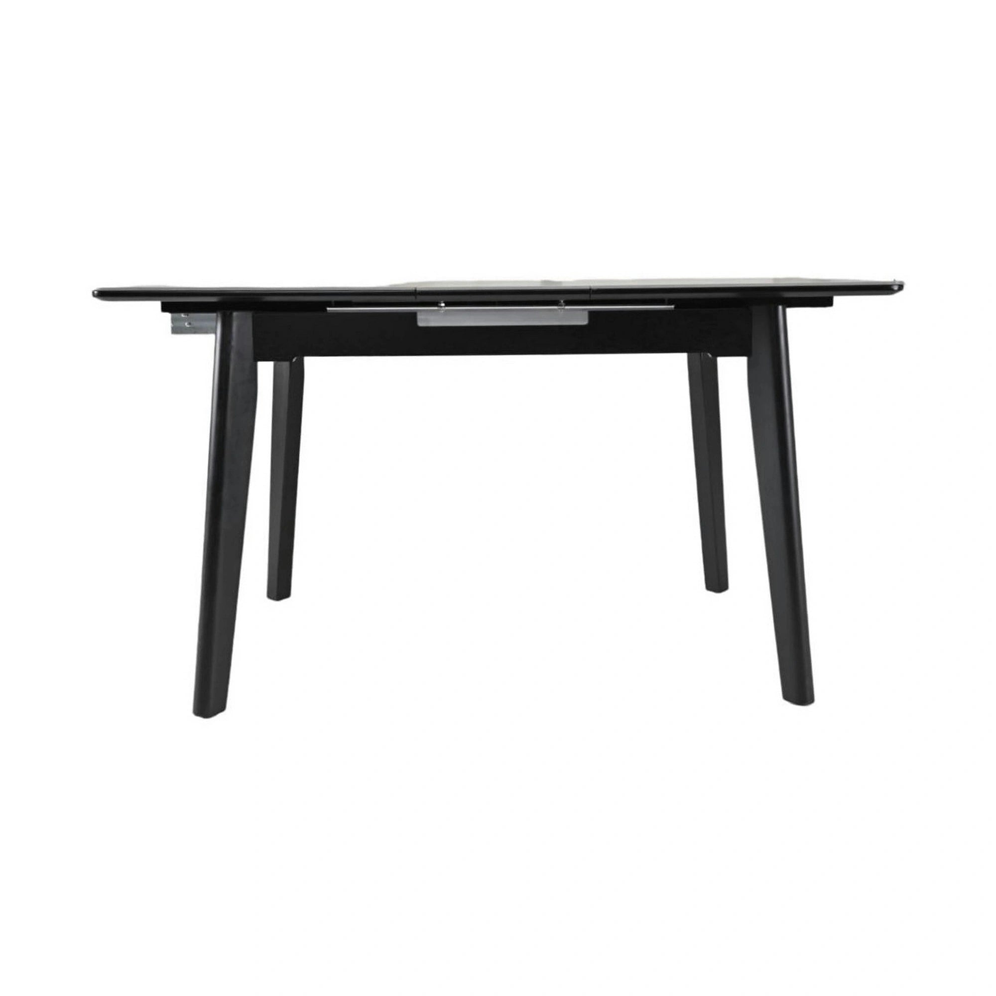 Masa extensibila OSTEN, gri cu efect de marmura/negru, 140/180x80x76 cm