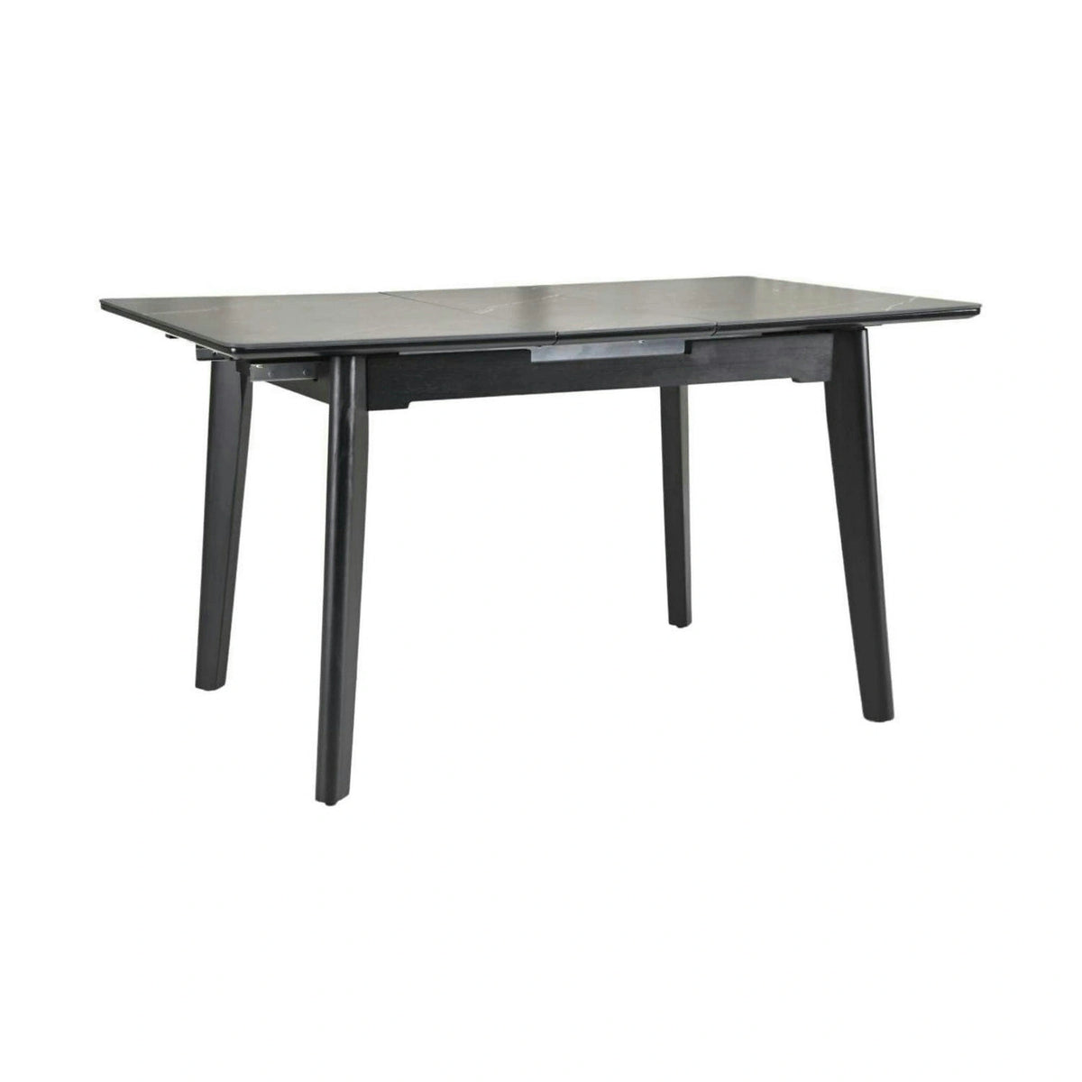 Masa extensibila OSTEN, negru cu efect de marmura, 120/160x80x76 cm