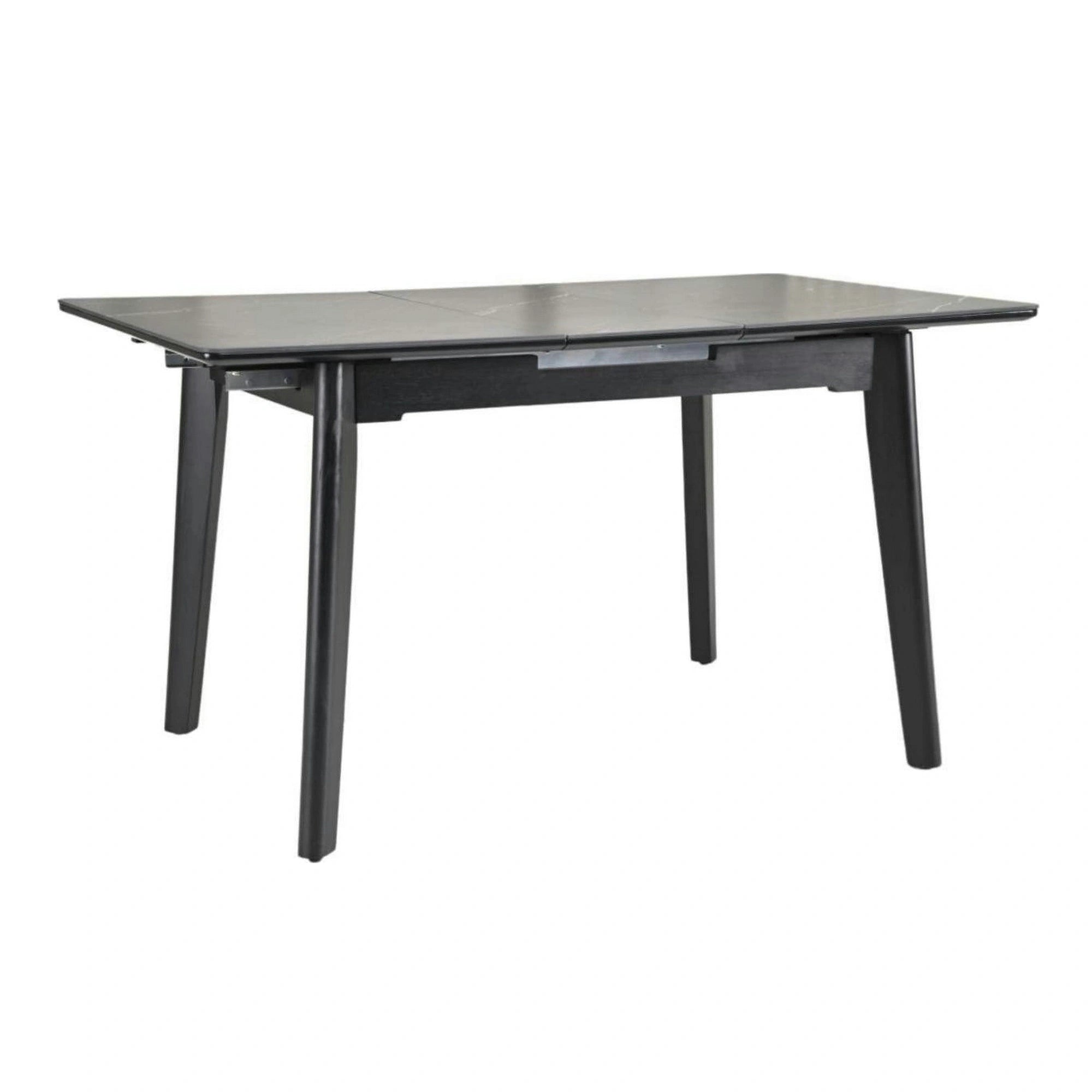 Masa extensibila OSTEN, negru cu efect de marmura, 140/180x80x76 cm