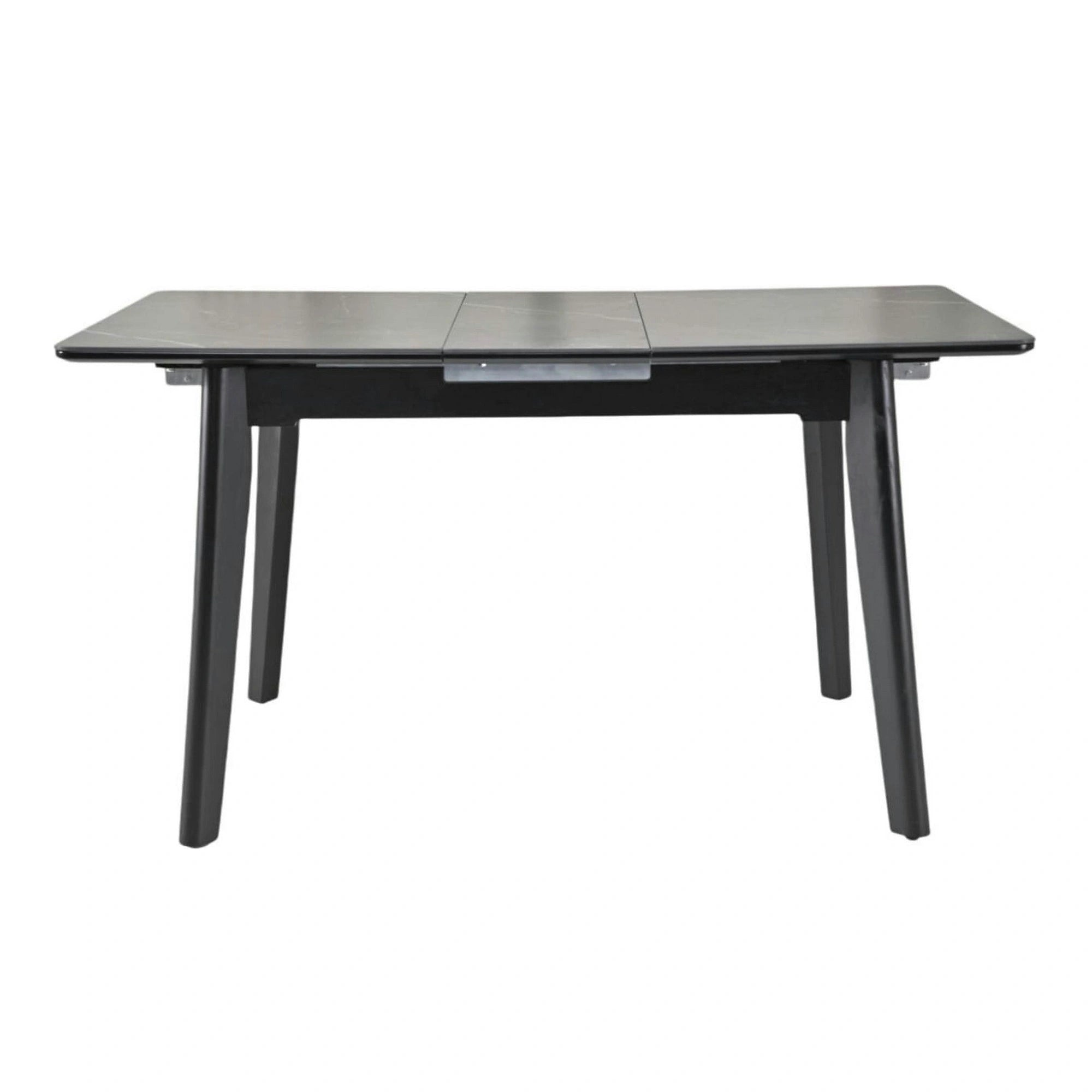 Masa extensibila OSTEN, negru cu efect de marmura, 140/180x80x76 cm