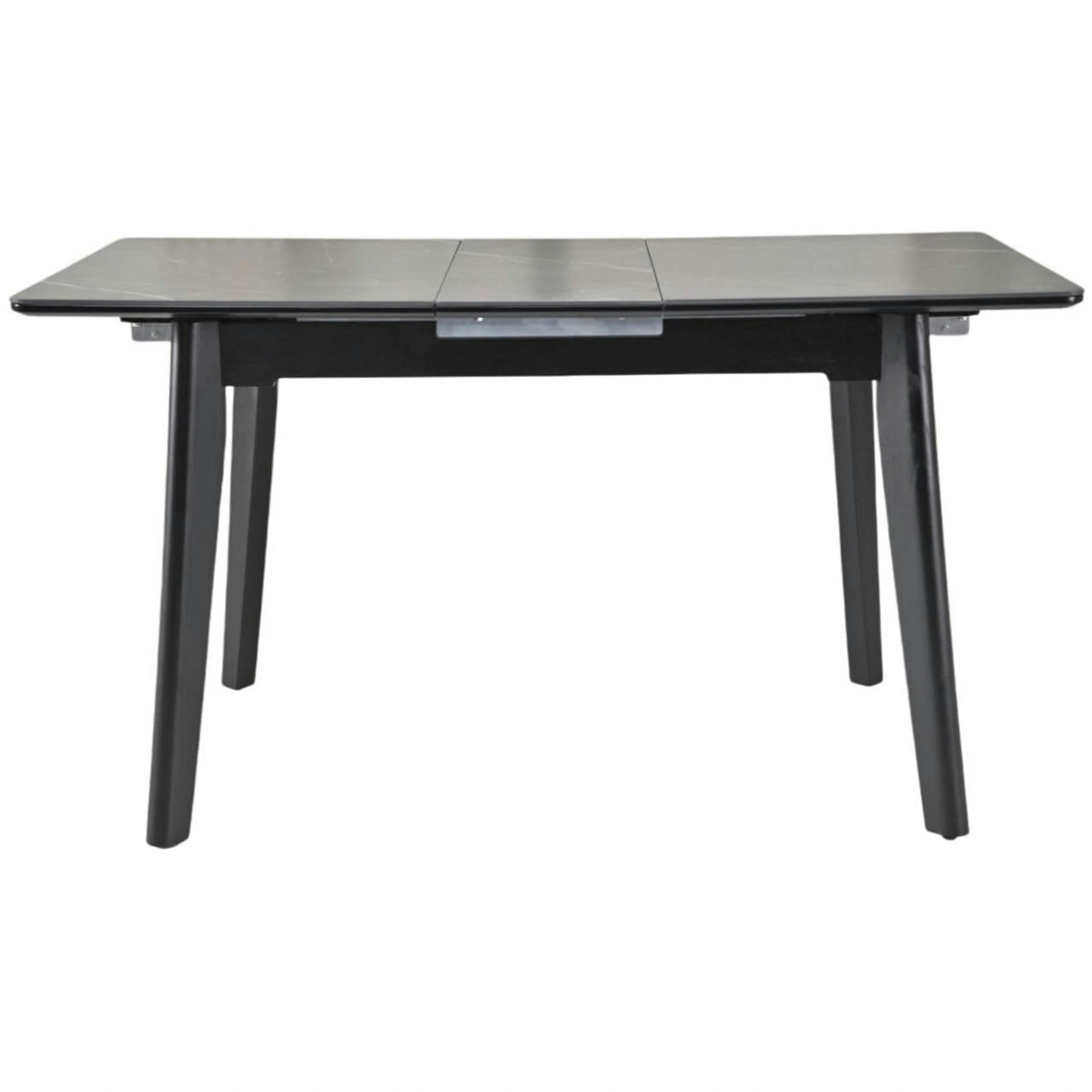 Masa extensibila OSTEN, negru cu efect de marmura, 140/180x80x76 cm