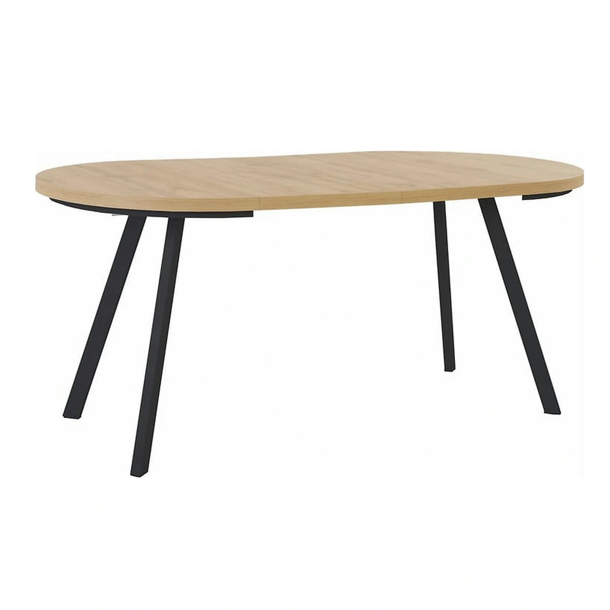 Masa extensibila PARES, stejar artisan/negru, PAL laminat/metal, 90/180x90x76 cm