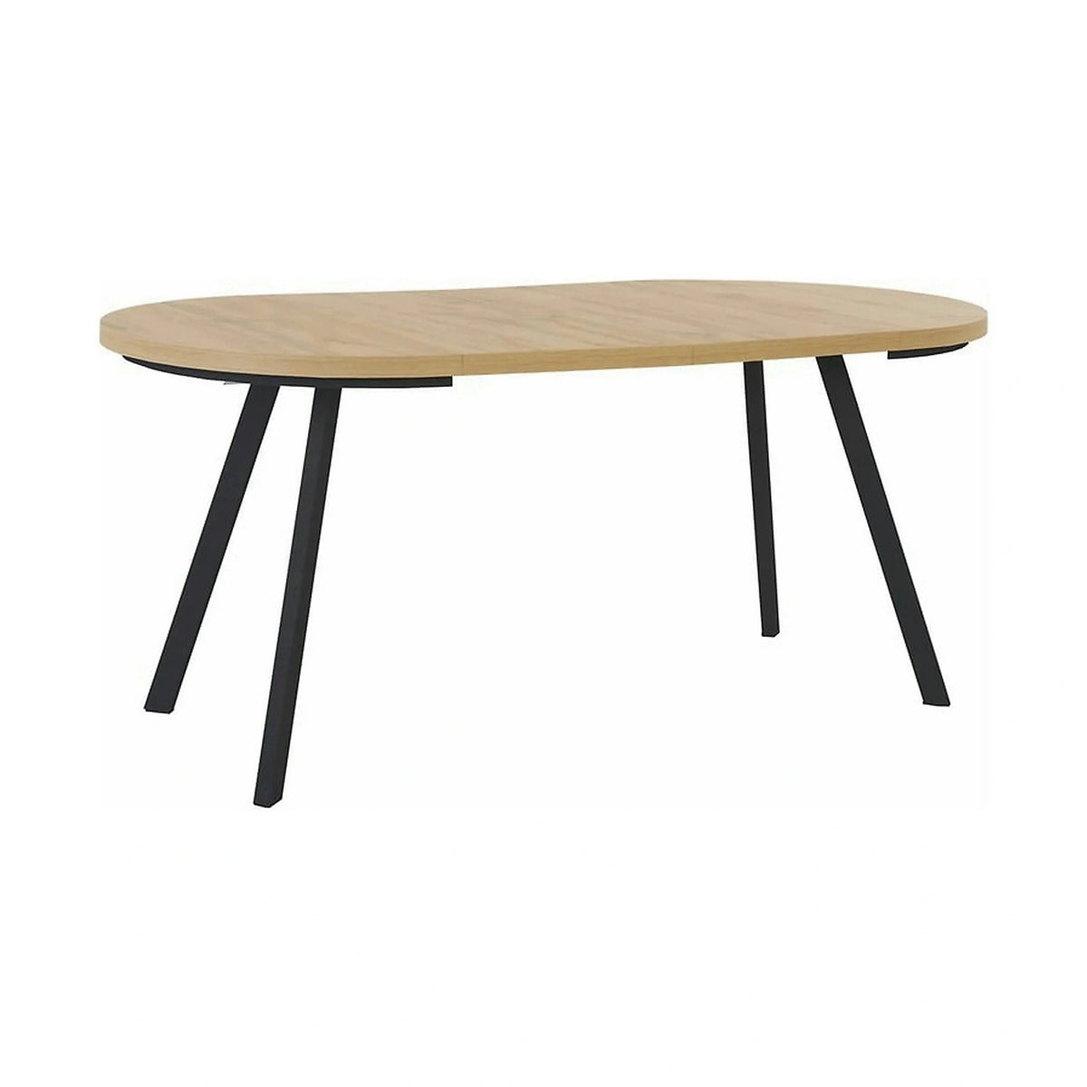 Masa extensibila PARES, stejar artisan/negru, PAL laminat/metal, 90/180x90x76 cm