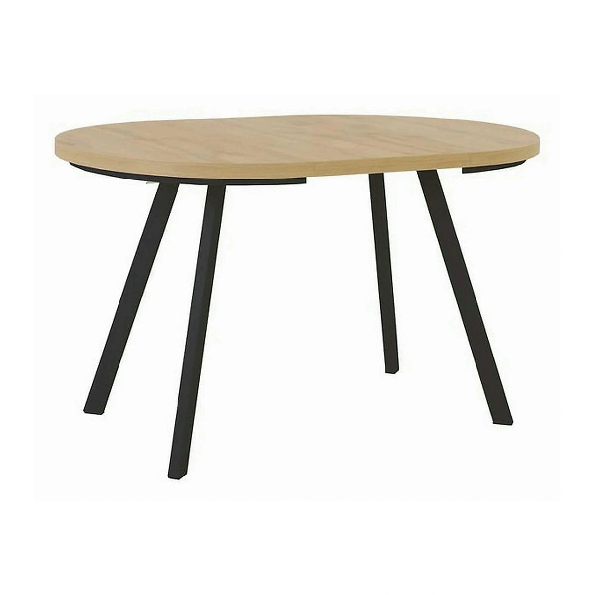 Masa extensibila PARES, stejar artisan/negru, PAL laminat/metal, 90/180x90x76 cm