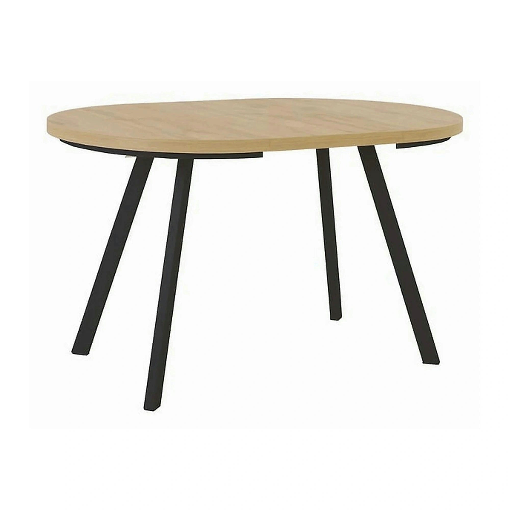 Masa extensibila PARES, stejar artisan/negru, PAL laminat/metal, 90/180x90x76 cm