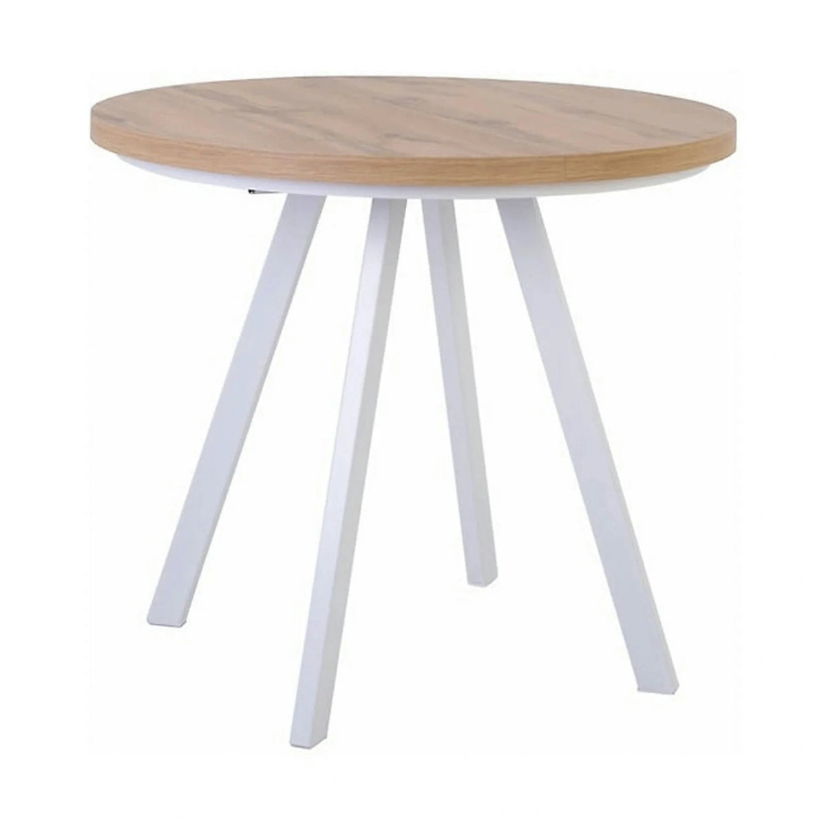 Masa extensibila PARES, stejar wotan/alb, PAL laminat/lemn, 90/180x90x76 cm