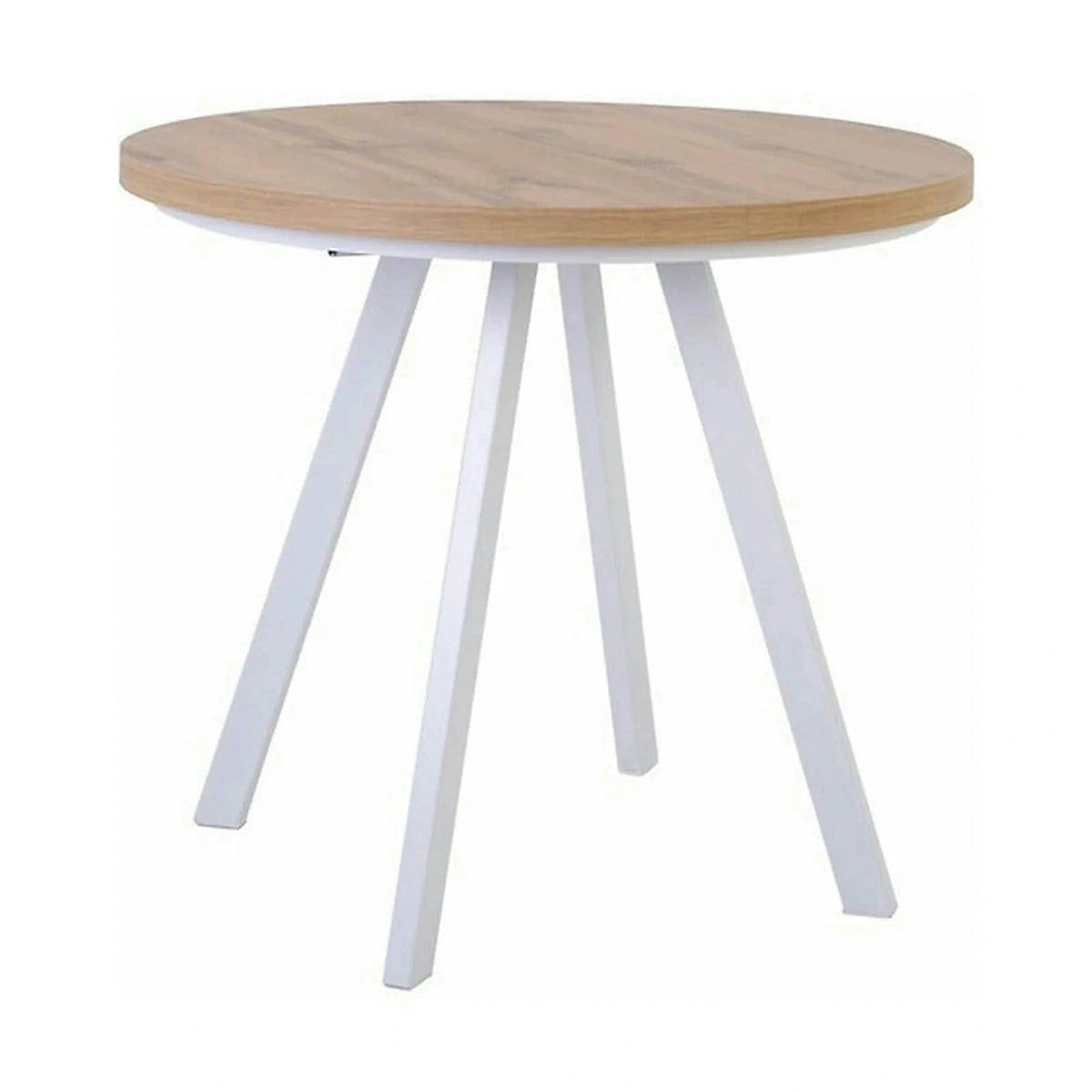 Masa extensibila PARES, stejar wotan/alb, PAL laminat/lemn, 90/180x90x76 cm