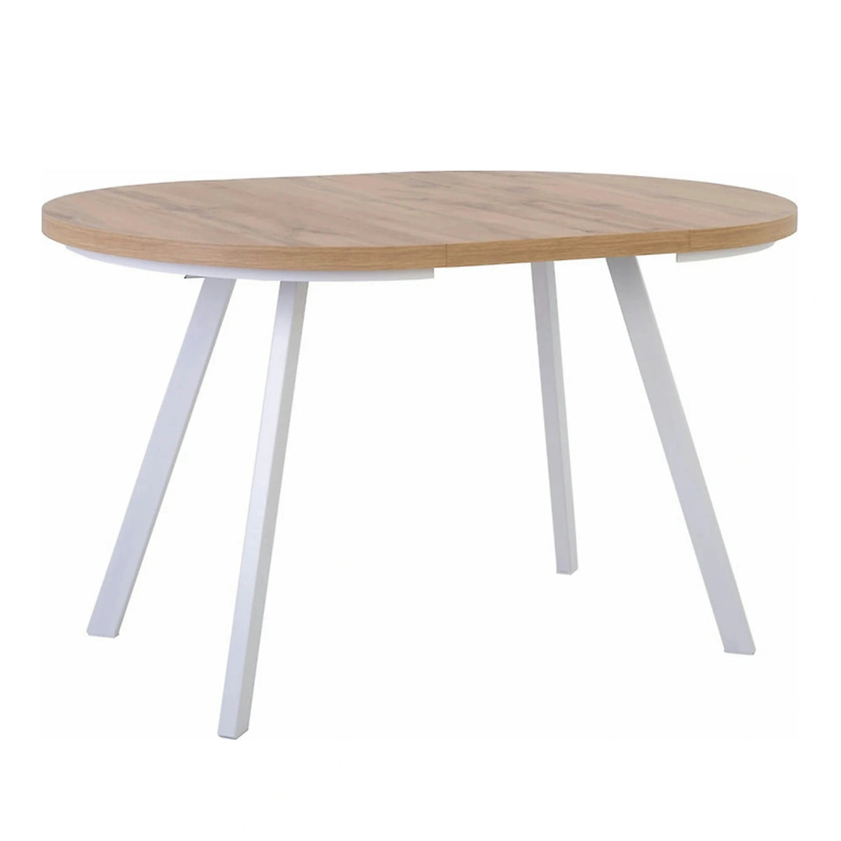 Masa extensibila PARES, stejar wotan/alb, PAL laminat/lemn, 90/180x90x76 cm
