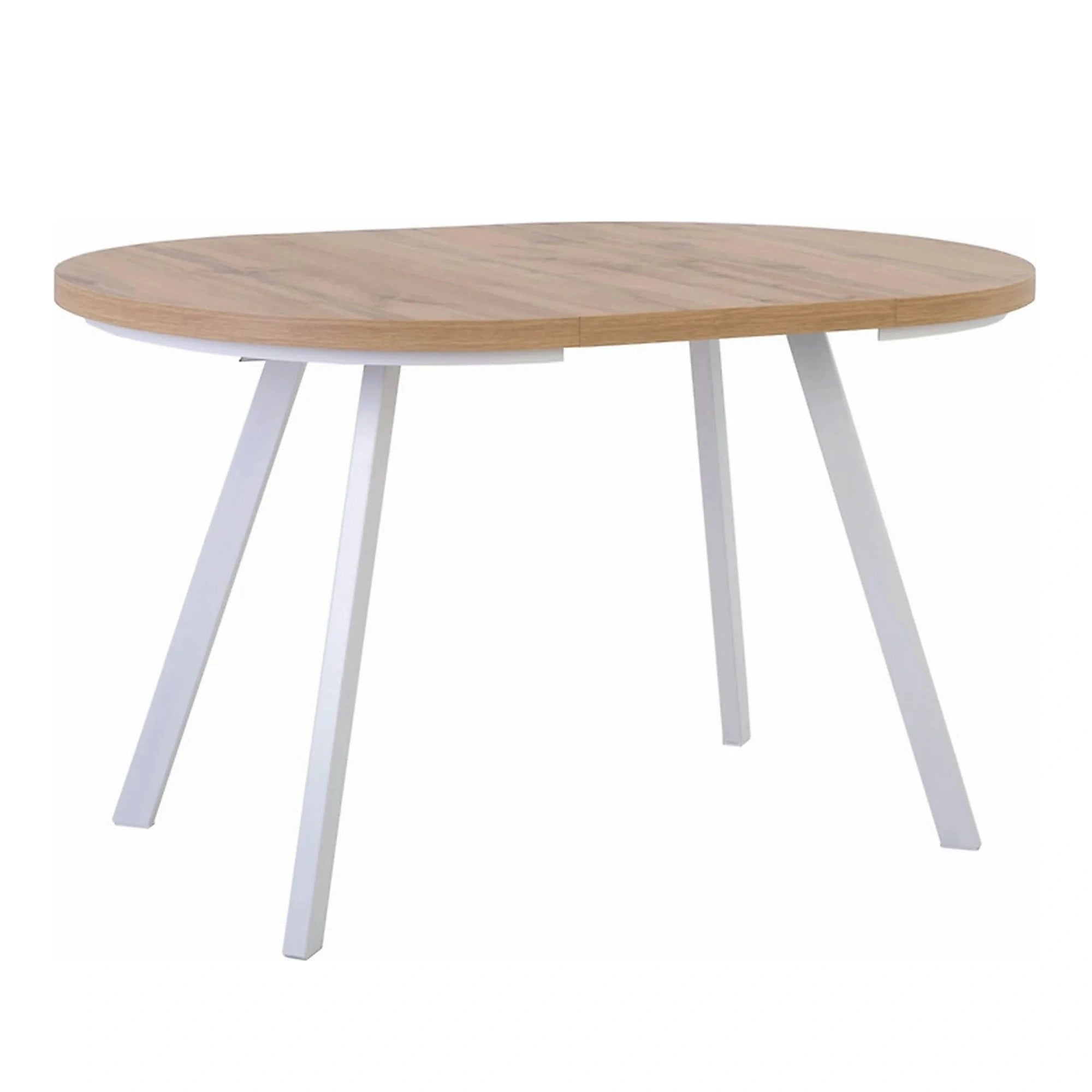 Masa extensibila PARES, stejar wotan/alb, PAL laminat/lemn, 90/180x90x76 cm