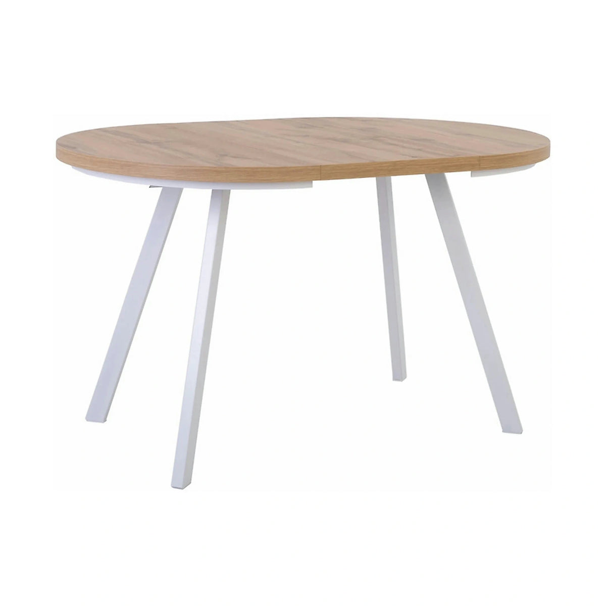 Masa extensibila PARES, stejar wotan/alb, PAL laminat/lemn, 90/180x90x76 cm