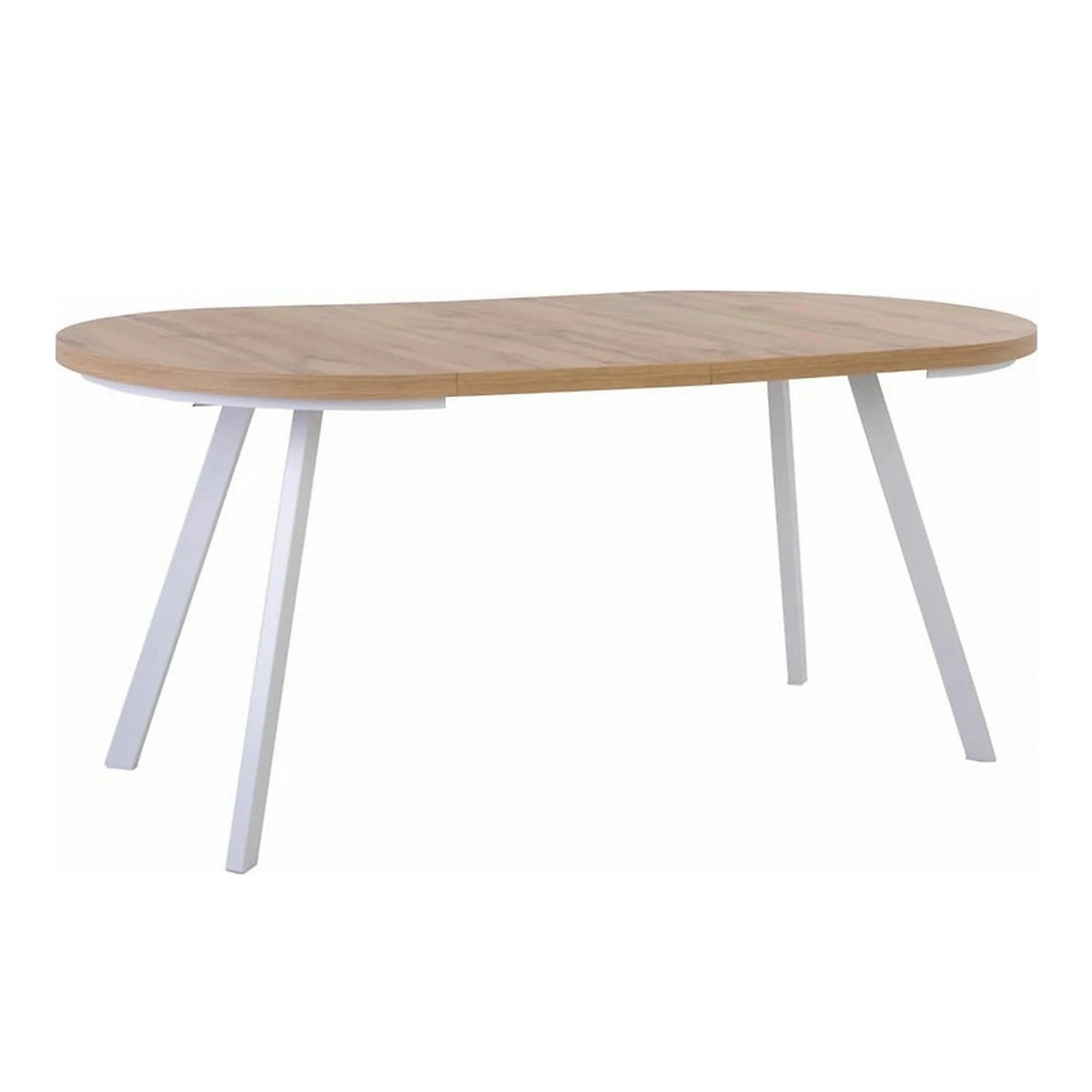 Masa extensibila PARES, stejar wotan/alb, PAL laminat/lemn, 90/180x90x76 cm