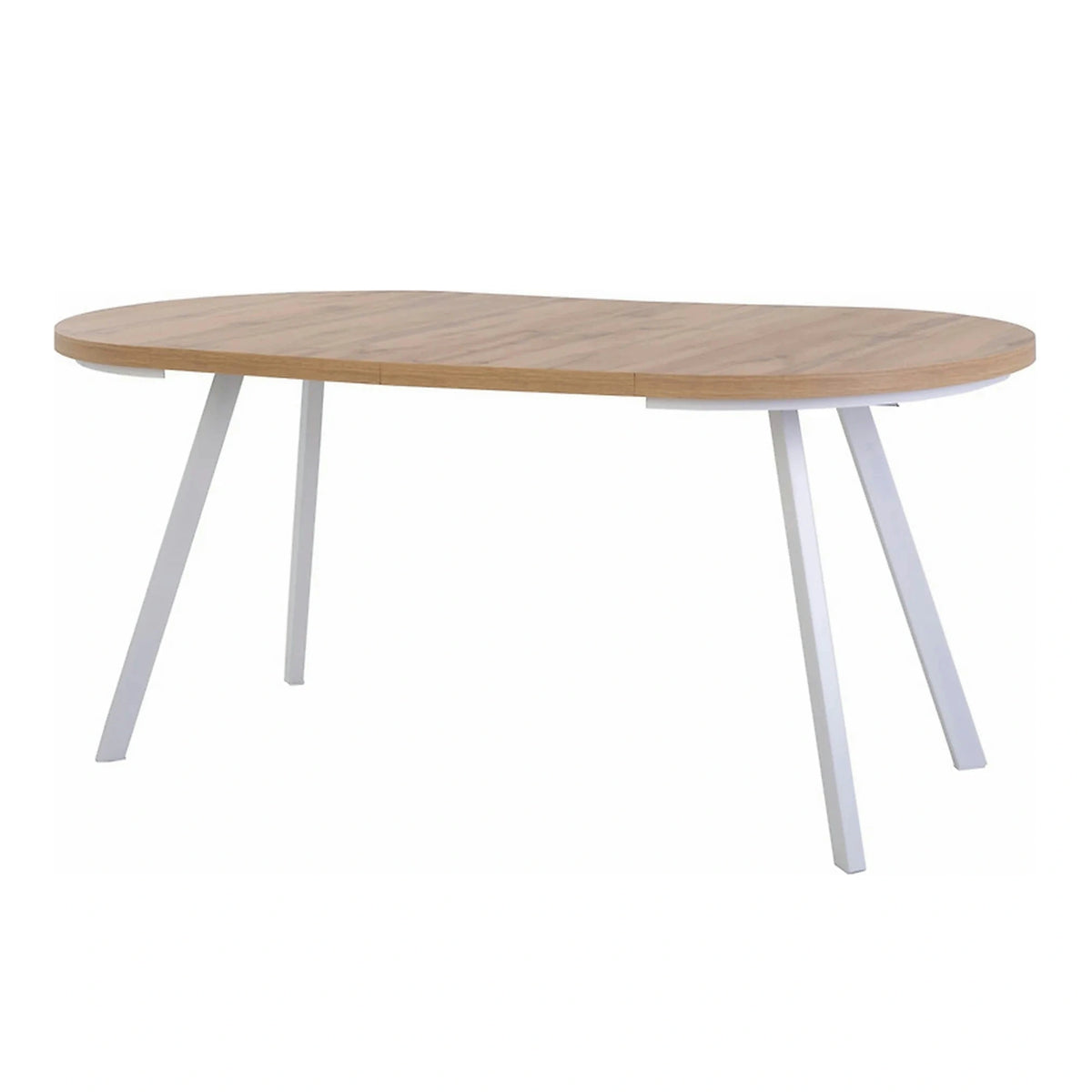 Masa extensibila PARES, stejar wotan/alb, PAL laminat/lemn, 90/180x90x76 cm
