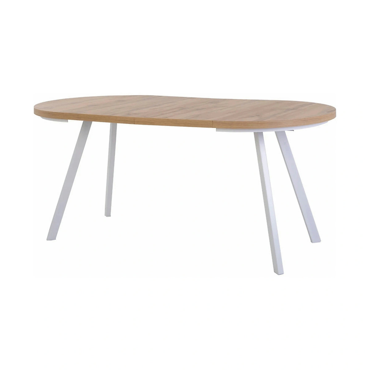 Masa extensibila PARES, stejar wotan/alb, PAL laminat/lemn, 90/180x90x76 cm