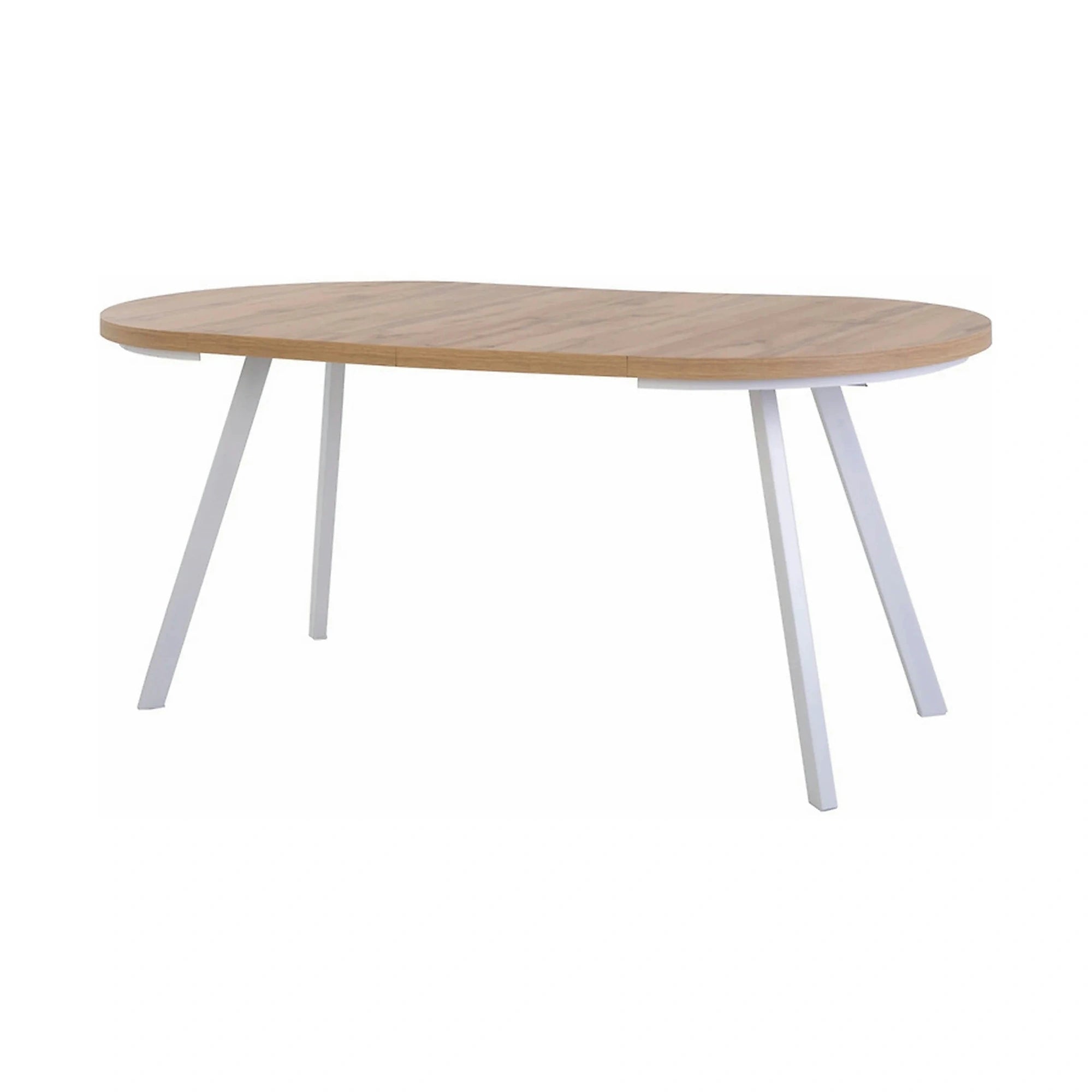 Masa extensibila PARES, stejar wotan/alb, PAL laminat/lemn, 90/180x90x76 cm