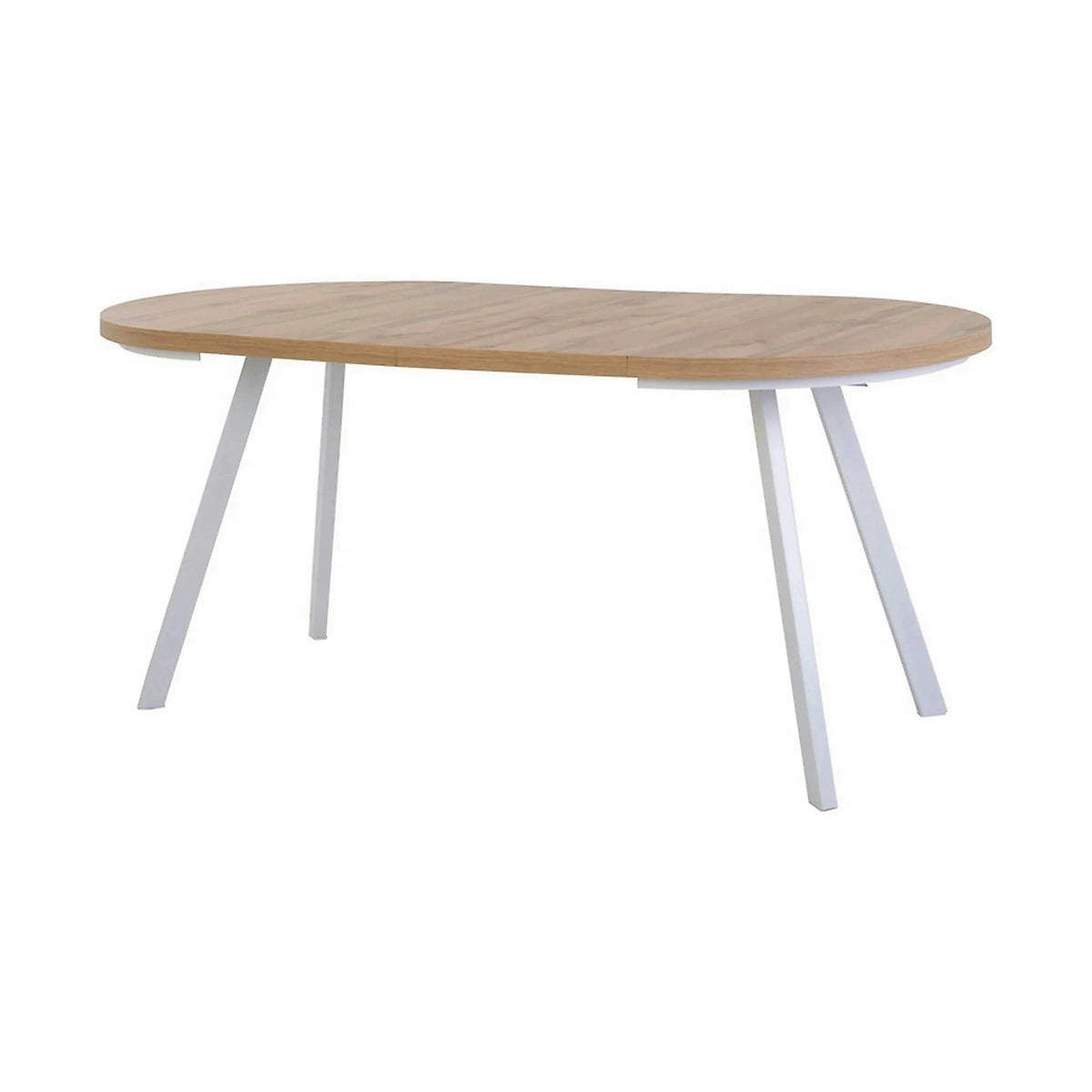 Masa extensibila PARES, stejar wotan/alb, PAL laminat/lemn, 90/180x90x76 cm
