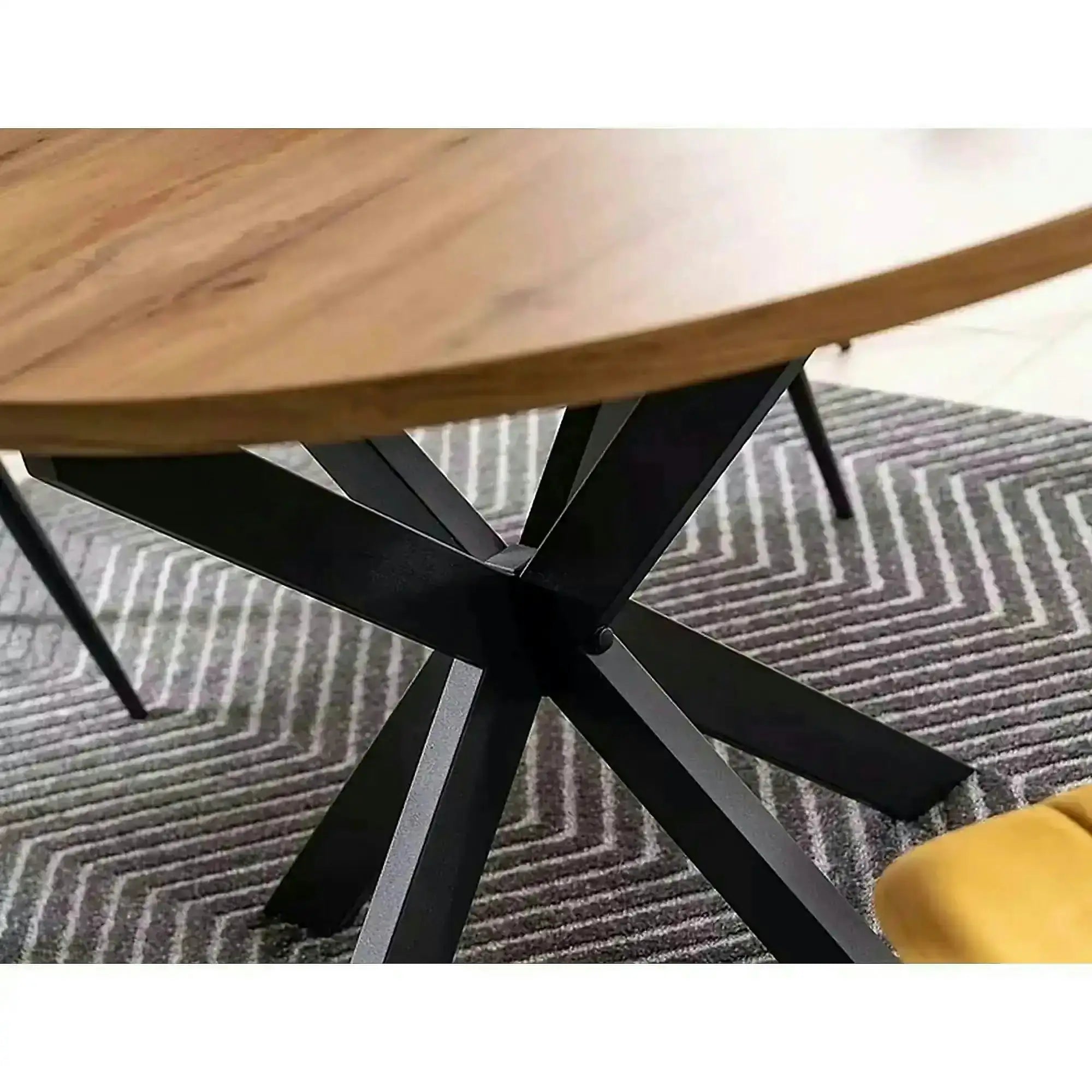 Masa extensibila pentru sufragerie GASTON, stejar/negru, 100/135x100x75 cm