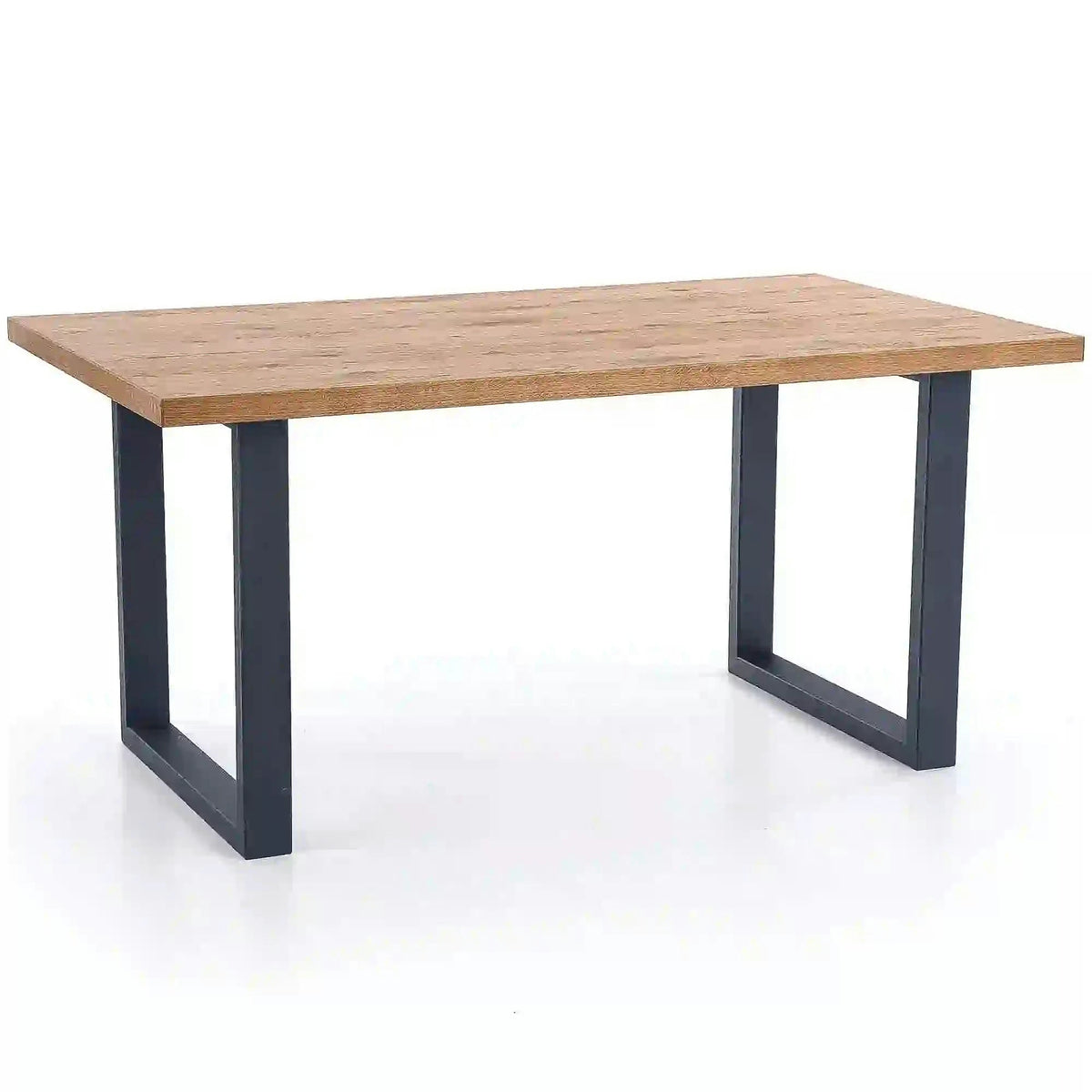 Masa extensibila PEREZ, stejar deschis/negru, 160/250x90x76 cm