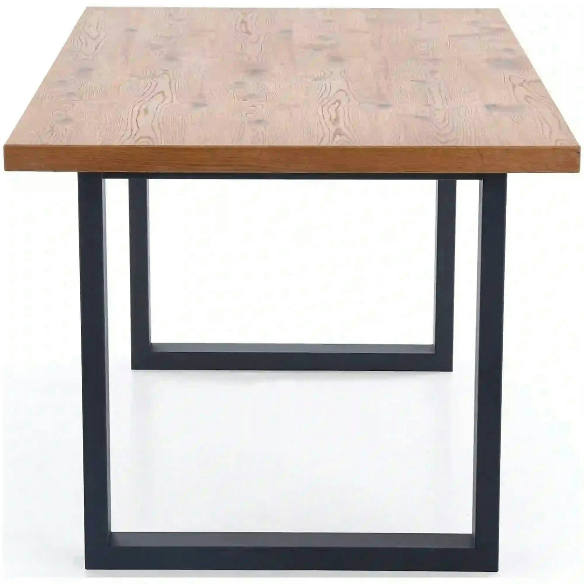 Masa extensibila PEREZ, stejar deschis/negru, 160/250x90x76 cm