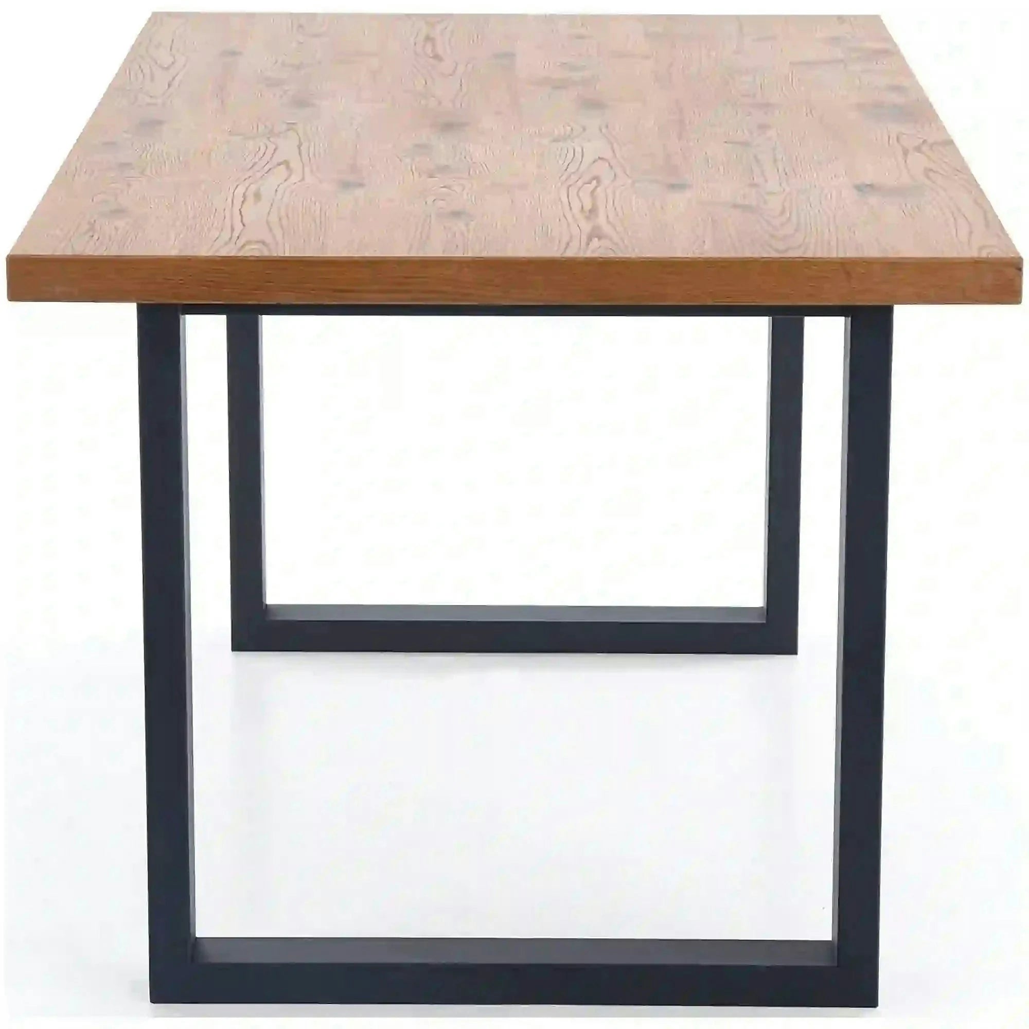 Masa extensibila PEREZ, stejar deschis/negru, 160/250x90x76 cm