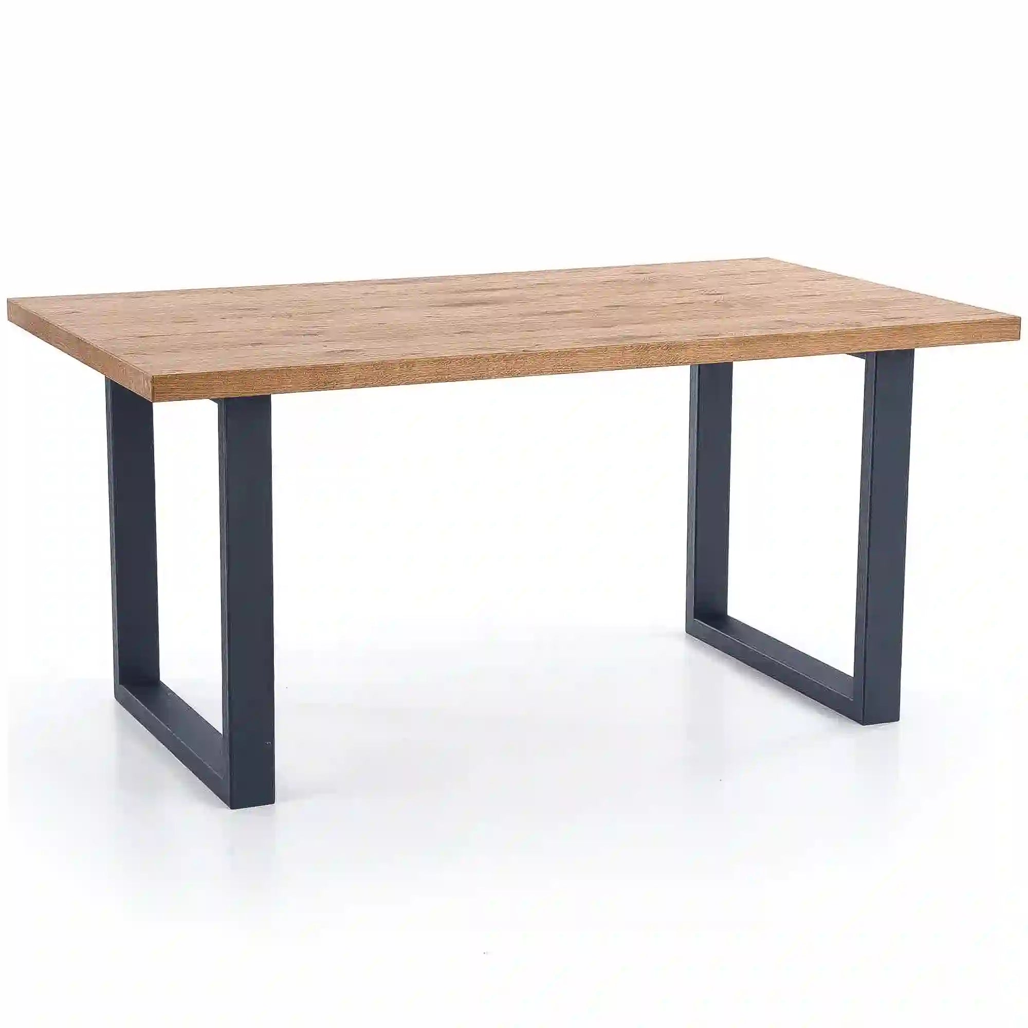 Masa extensibila PEREZ, stejar deschis/negru, 160/250x90x76 cm