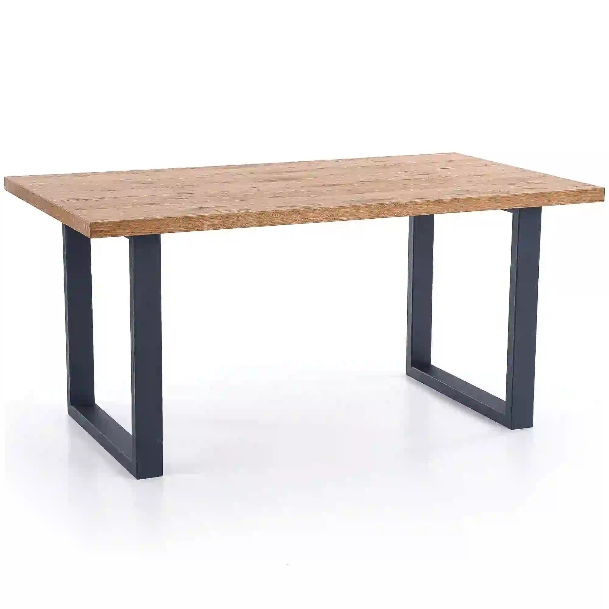 Masa extensibila PEREZ, stejar deschis/negru, 160/250x90x76 cm