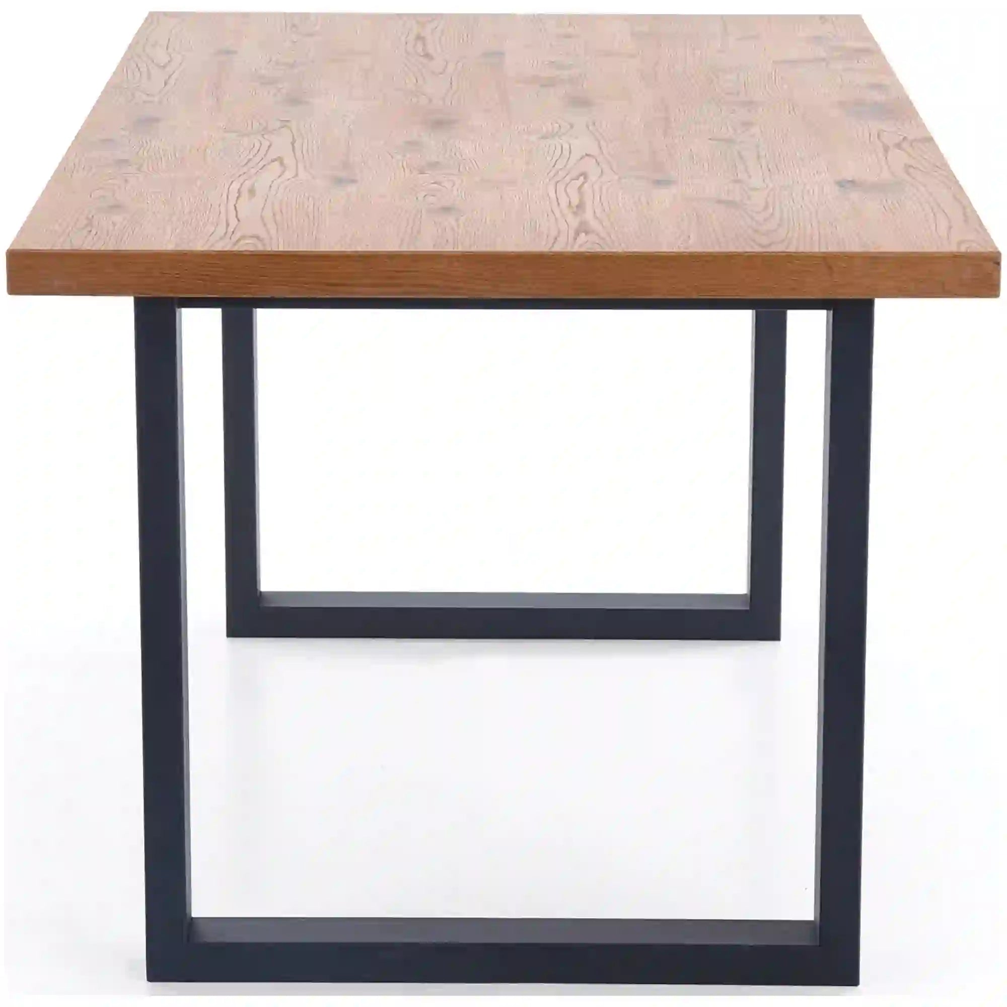 Masa extensibila PEREZ, stejar deschis/negru, 160/250x90x76 cm