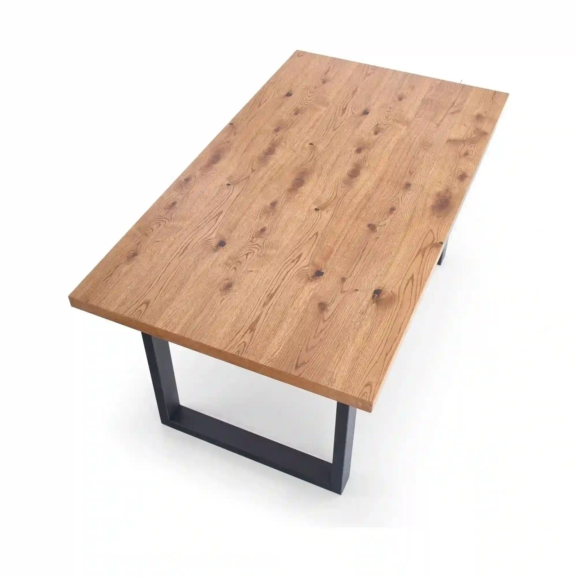 Masa extensibila PEREZ, stejar deschis/negru, 160/250x90x76 cm